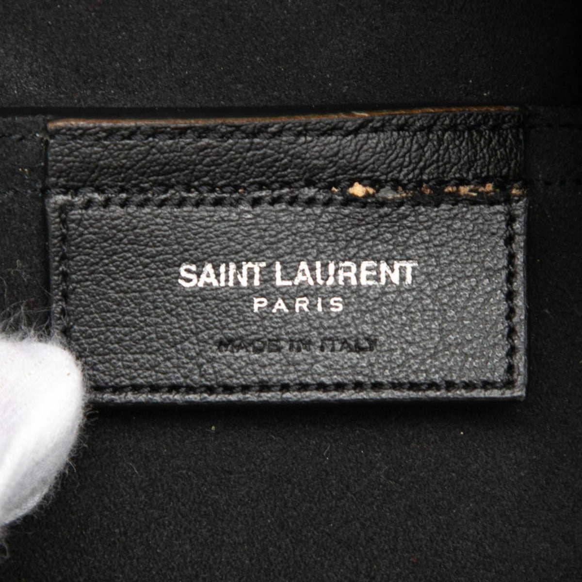 Saint Laurent Black Leather Shoulder Bag Tote Bag (Pre-Owned)