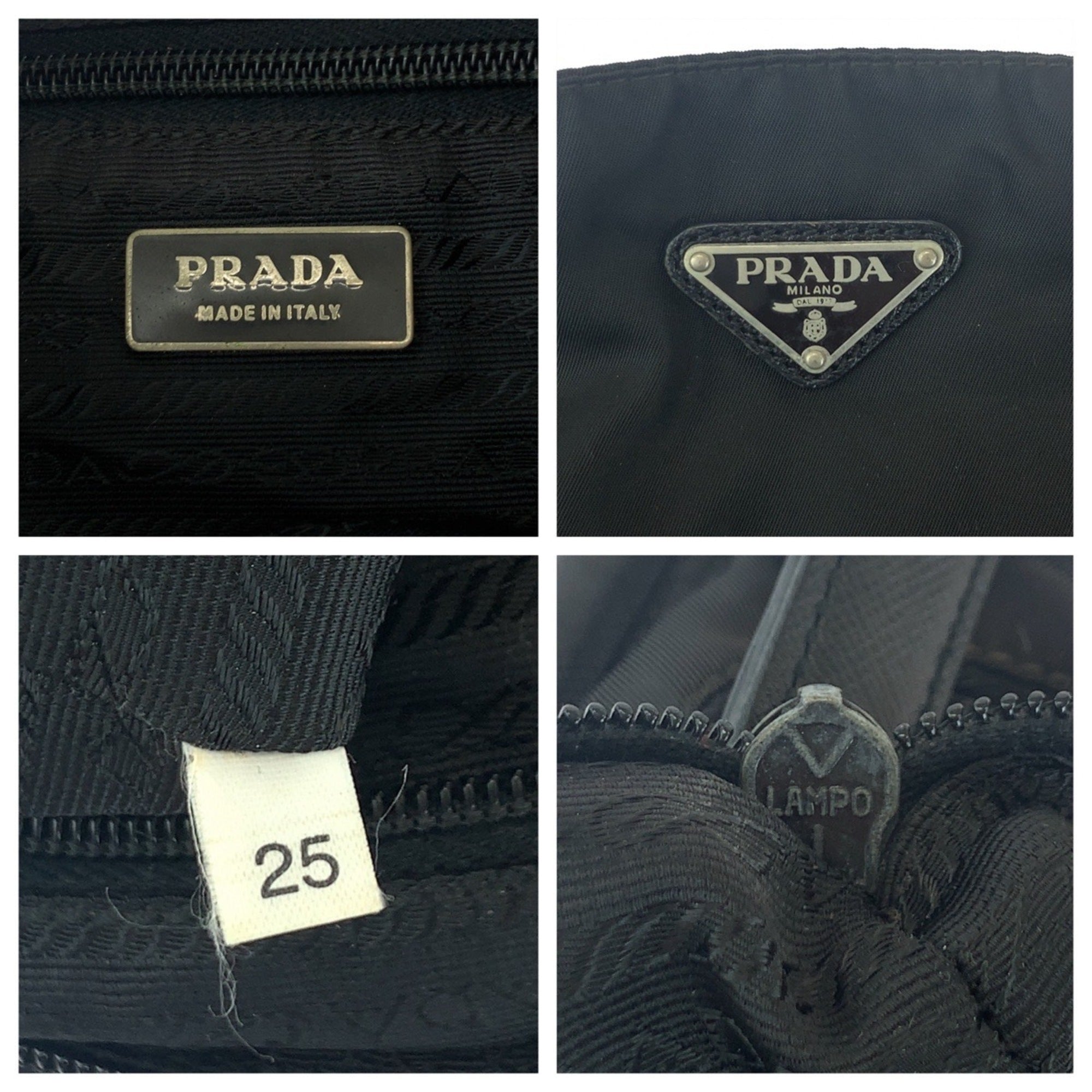 Prada Black Nylon Pochette Shoulder Bag (Pre-Owned)