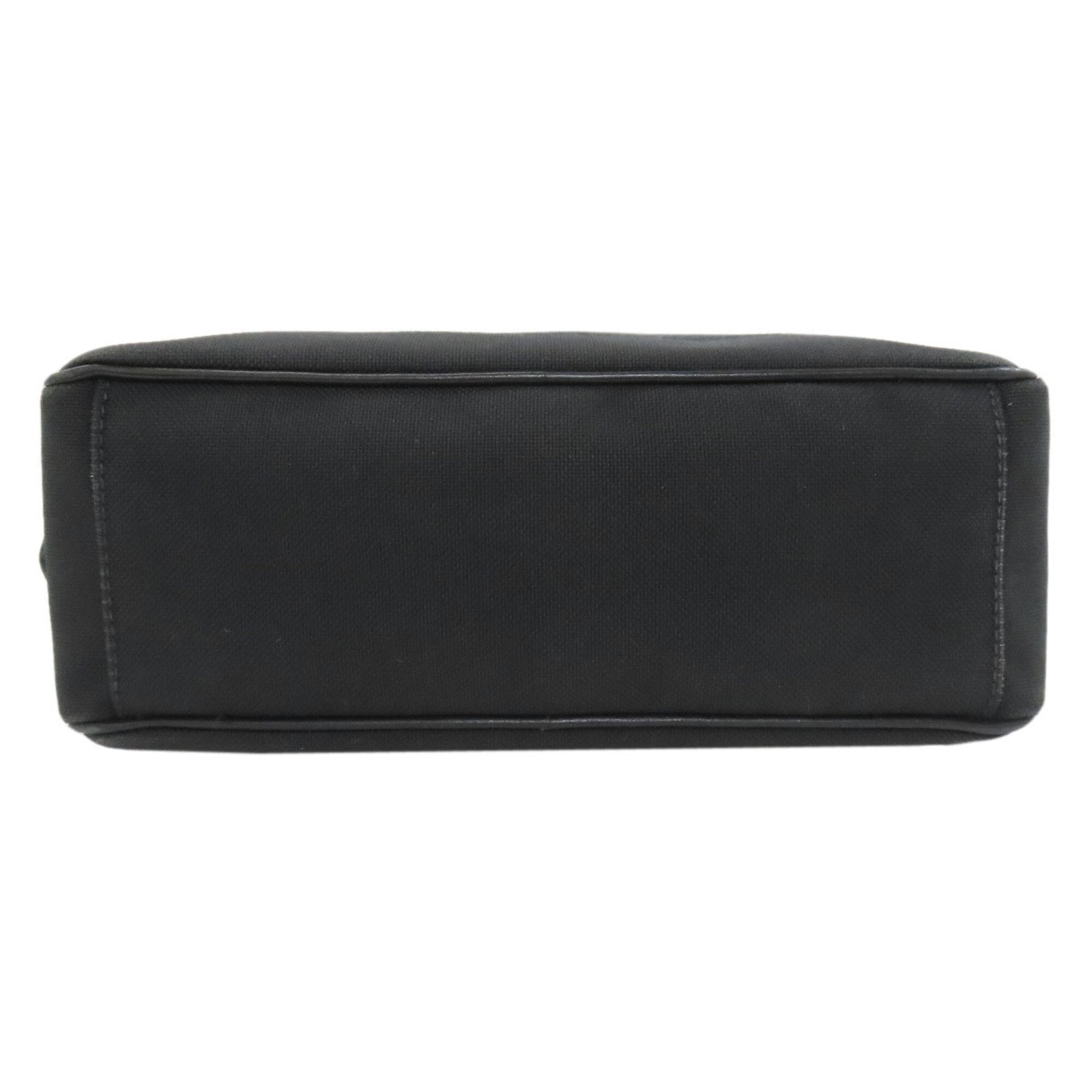 Prada Black Canvas Shoulder Bag (Pre-Owned)