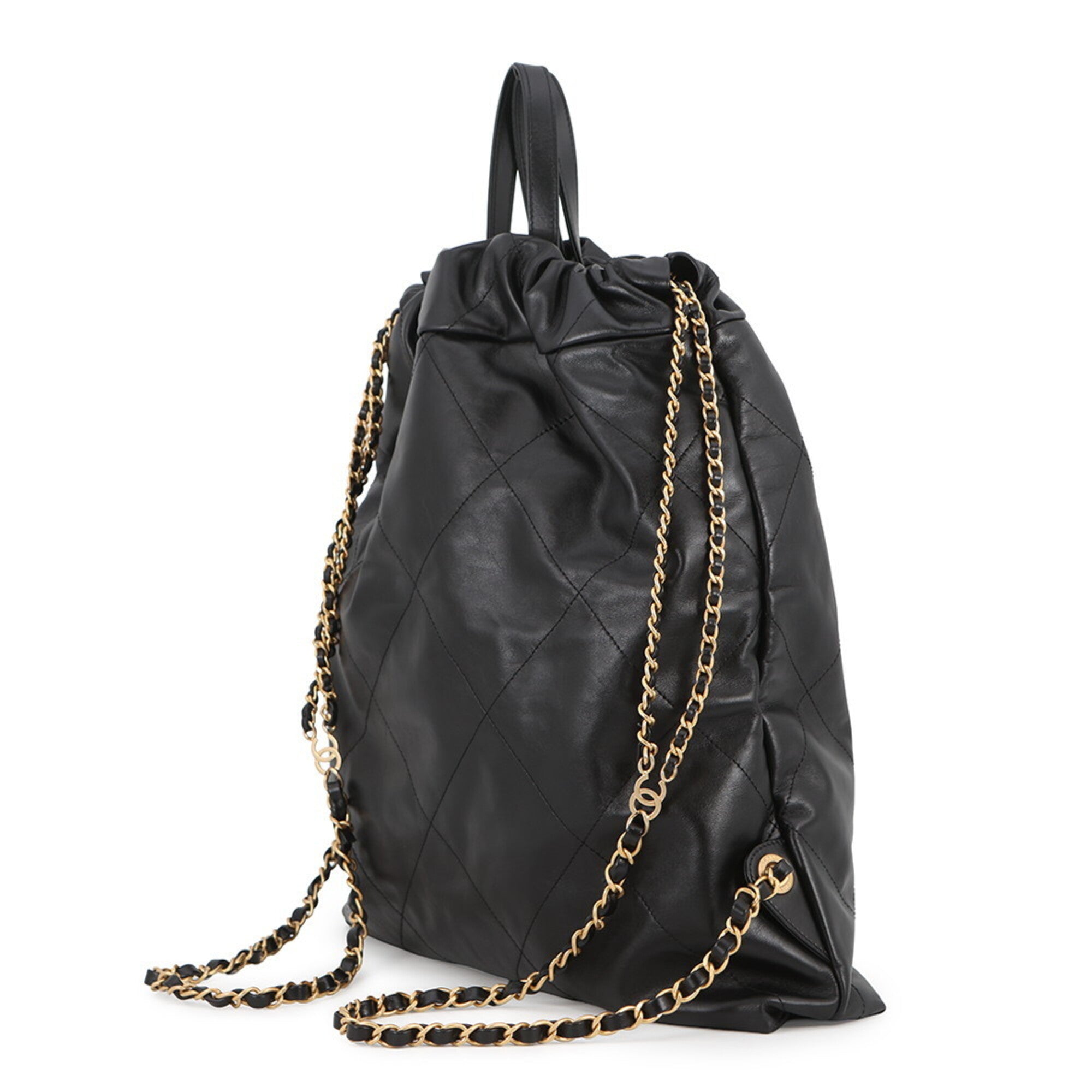 Chanel Black Leather Handbag (Pre-Owned)