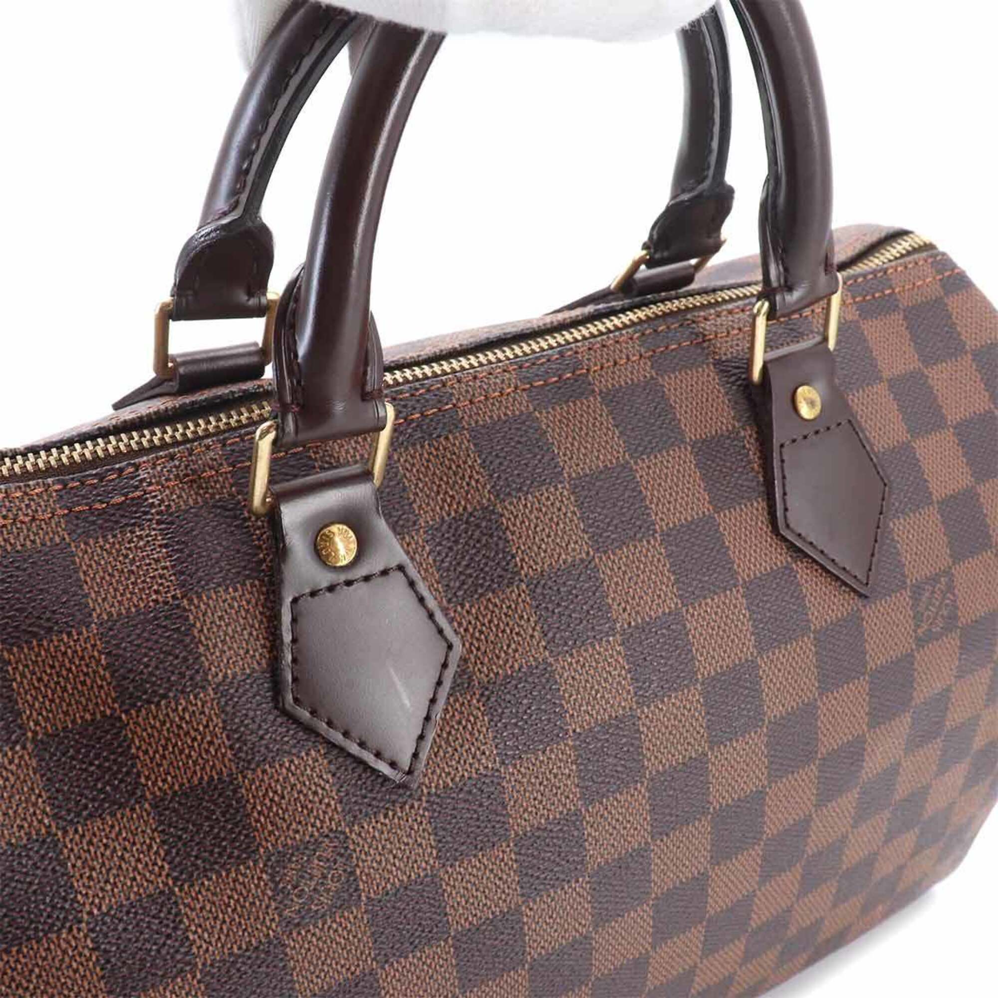 Louis Vuitton Brown Damier Canvas Ebene Damier Canvas Boston Bag Handbag (Pre-Owned)