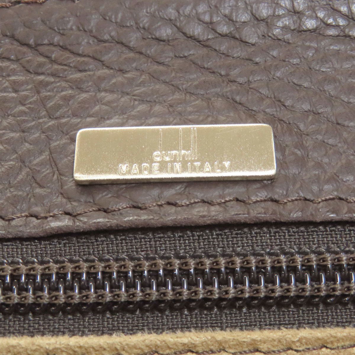 Dunhill Dark Brown Leather Shoulder Bag (Pre-Owned)