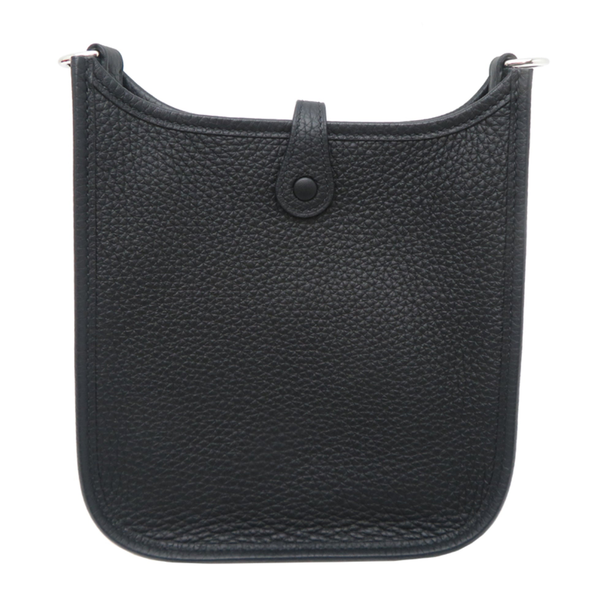 Hermes Black Noir Taurillon Clemence Leather Shoulder Bag (Pre-Owned)