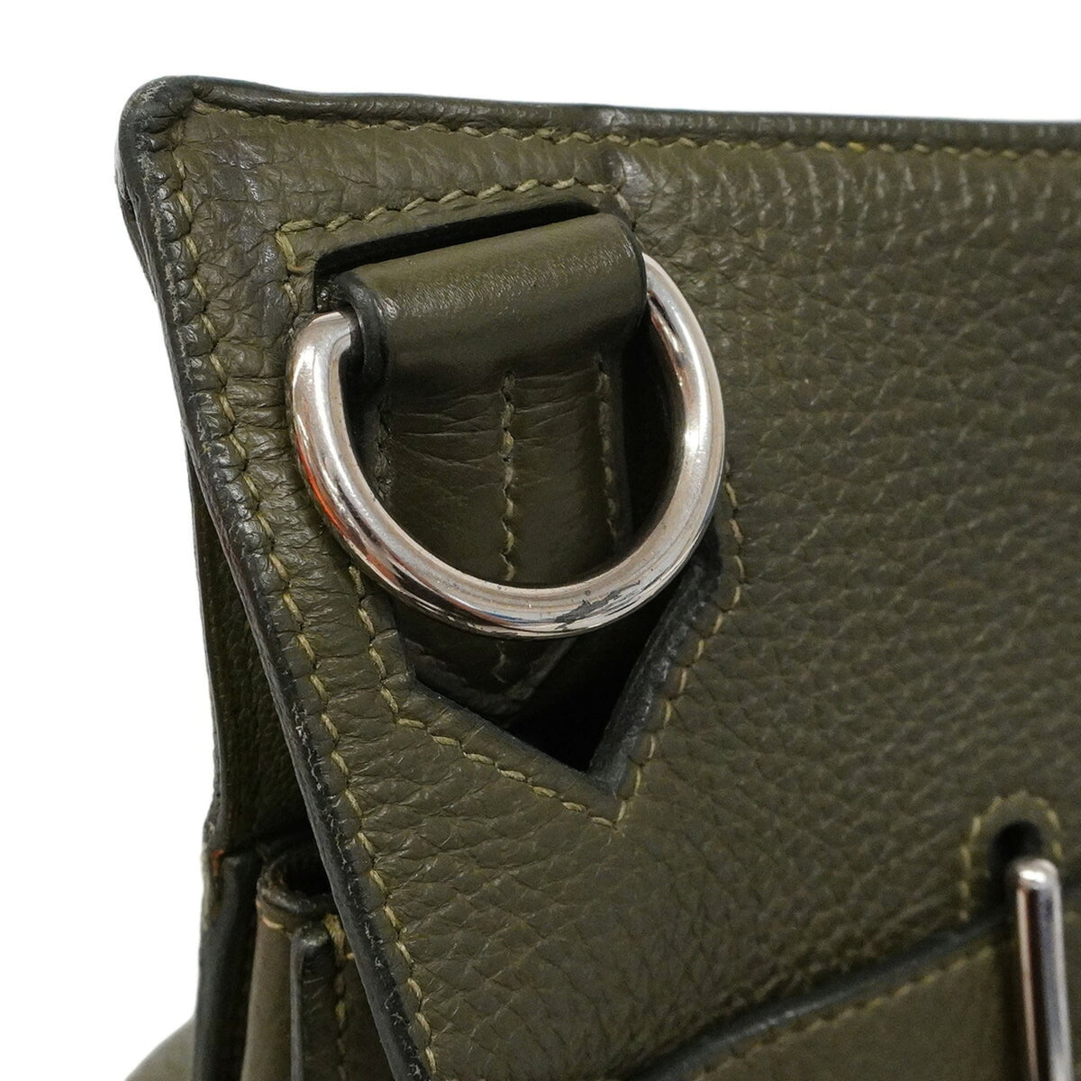 Hermes Green Taurillon Clemence Leather Shoulder Bag (Pre-Owned)