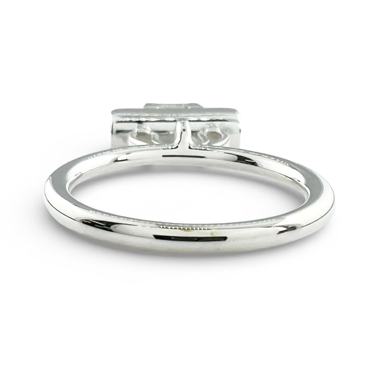 Hermes Silver Silver 925 Band Ring (Pre-Owned)
