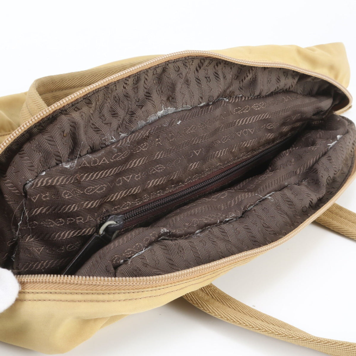 Prada Beige Handbag Shoulder Bag Tote Bag (Pre-Owned)