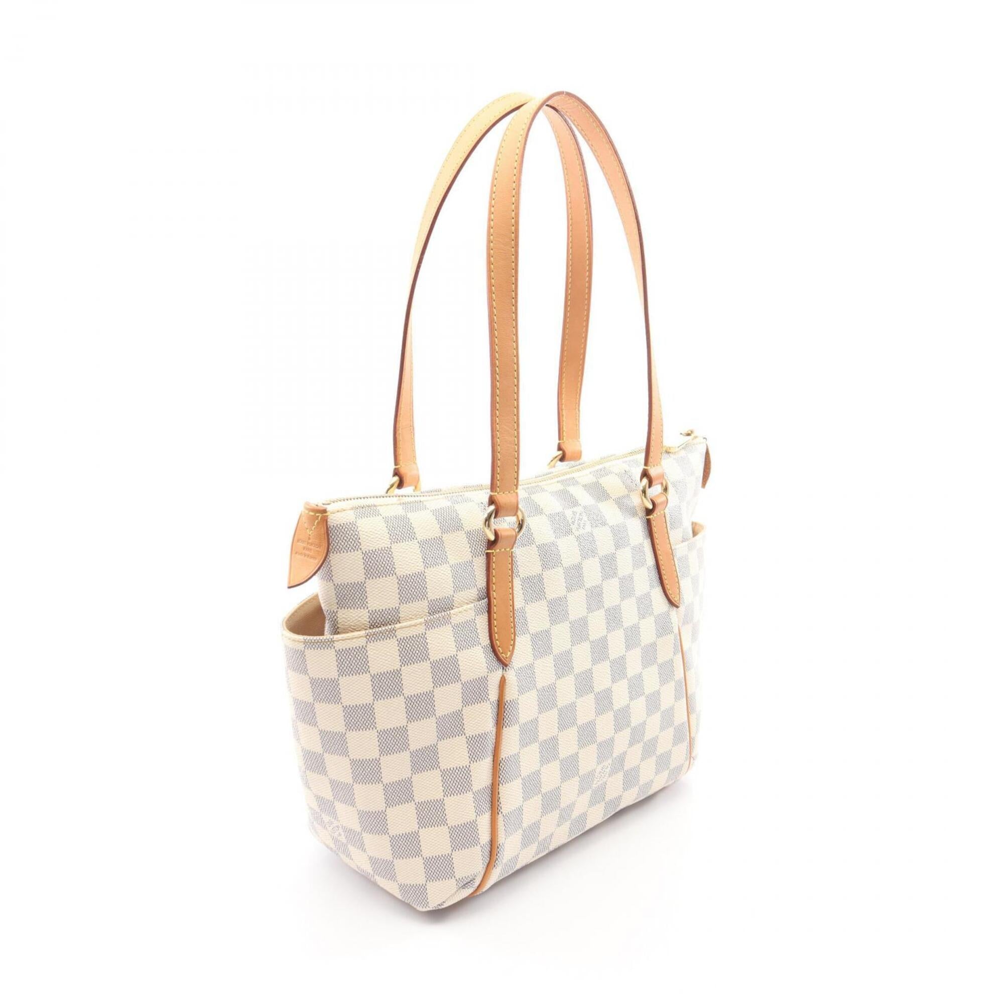 Louis Vuitton White Pvc Leather Handbag Tote Bag (Pre-Owned)