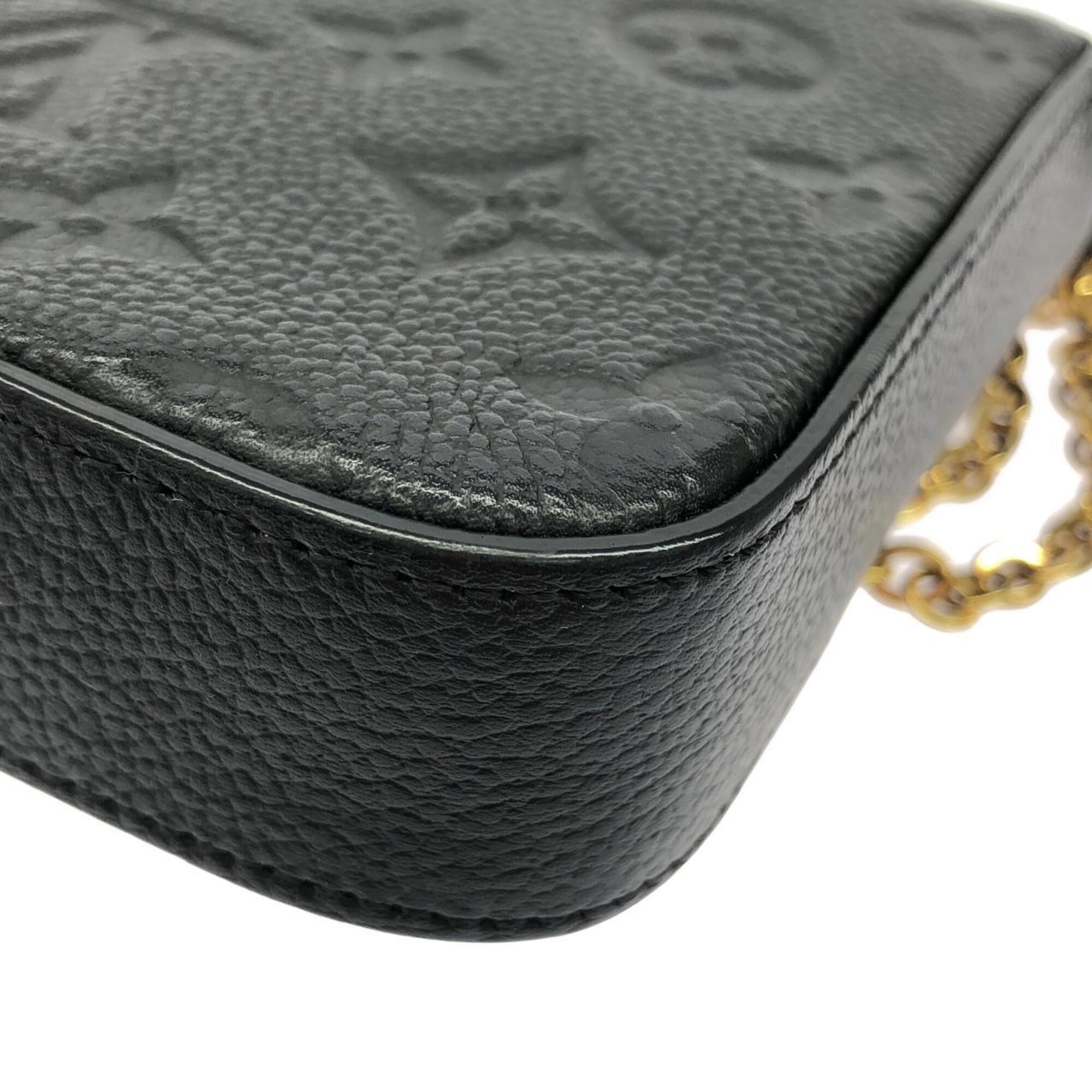 Louis Vuitton Black Leather Pochette Pouch Shoulder Bag (Pre-Owned)