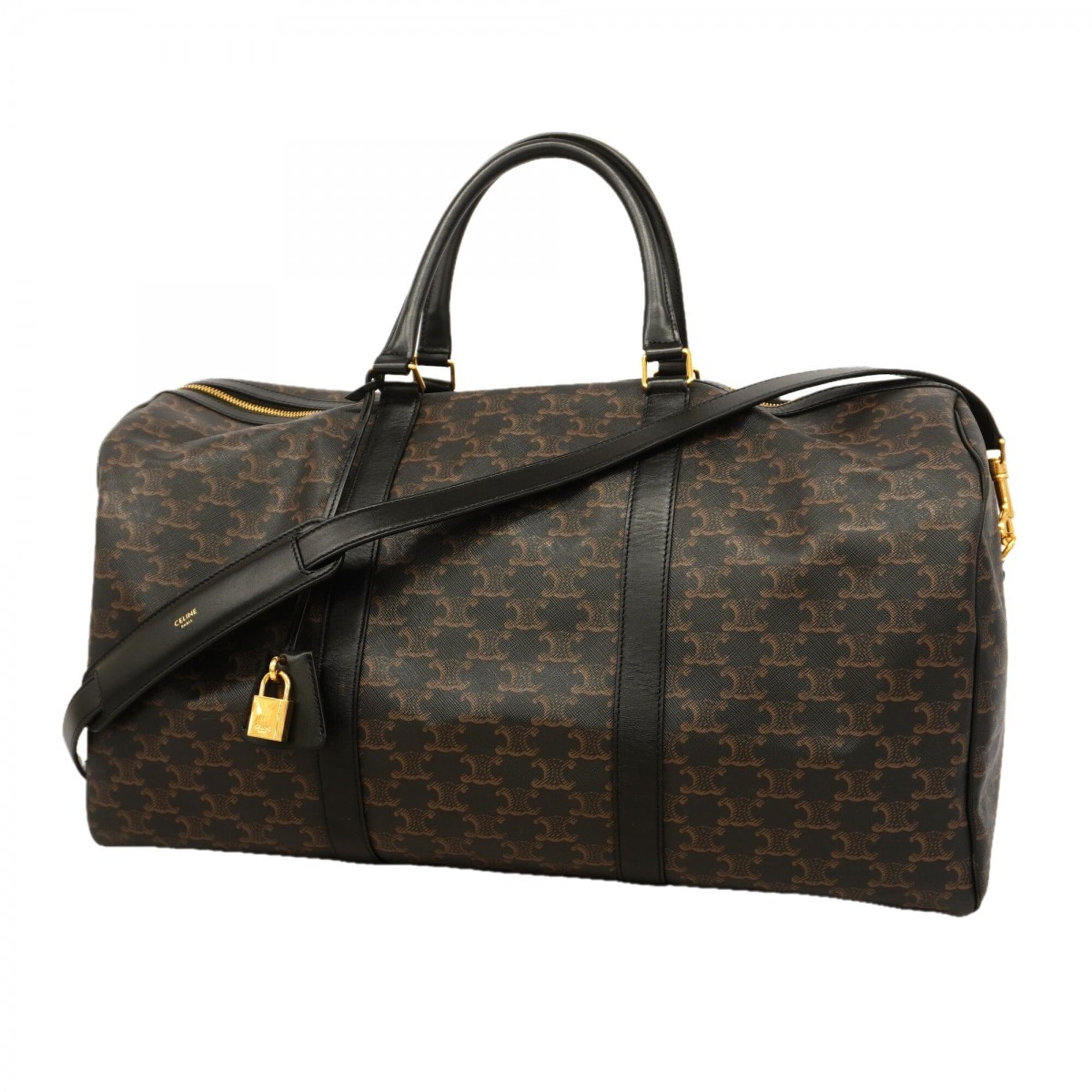 Celine Black Pvc Boston Bag (Pre-Owned)