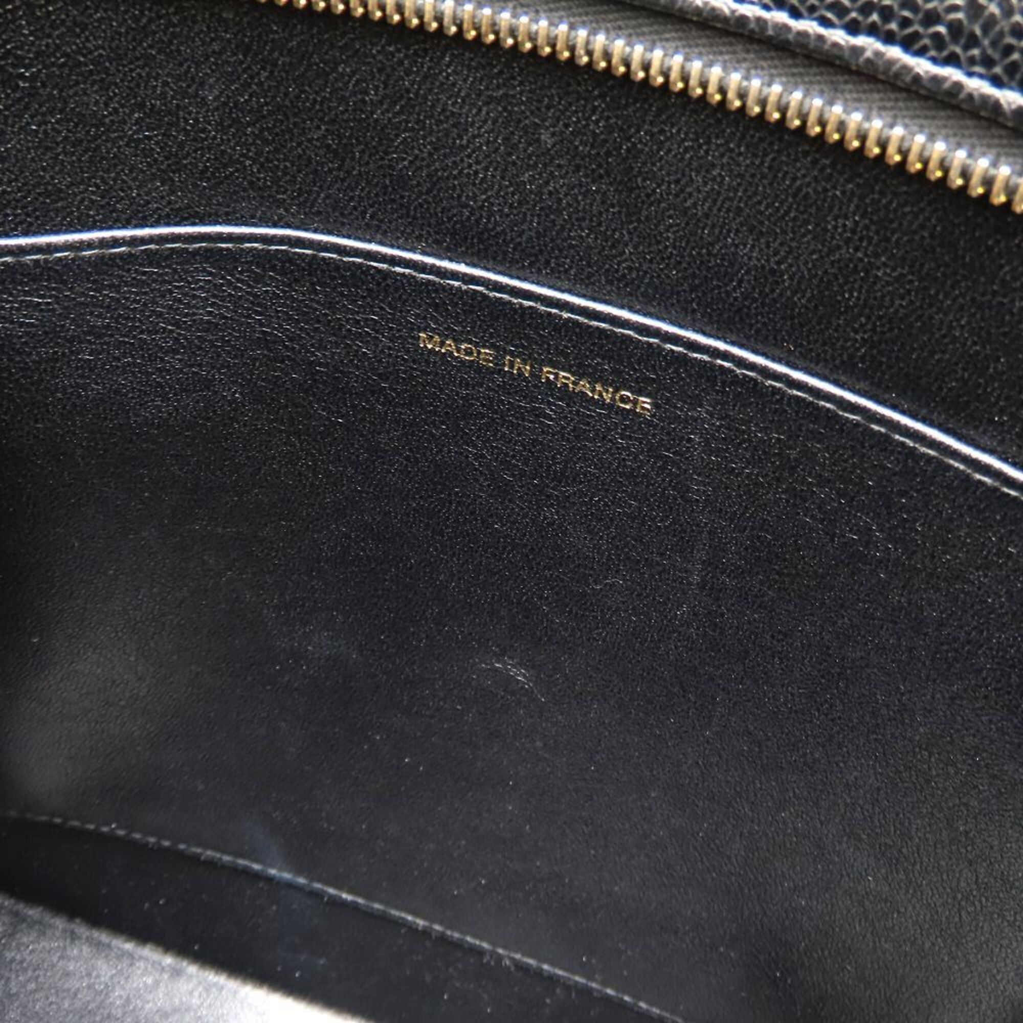 Chanel Black Grained Calfskin Tote Bag (Pre-Owned)