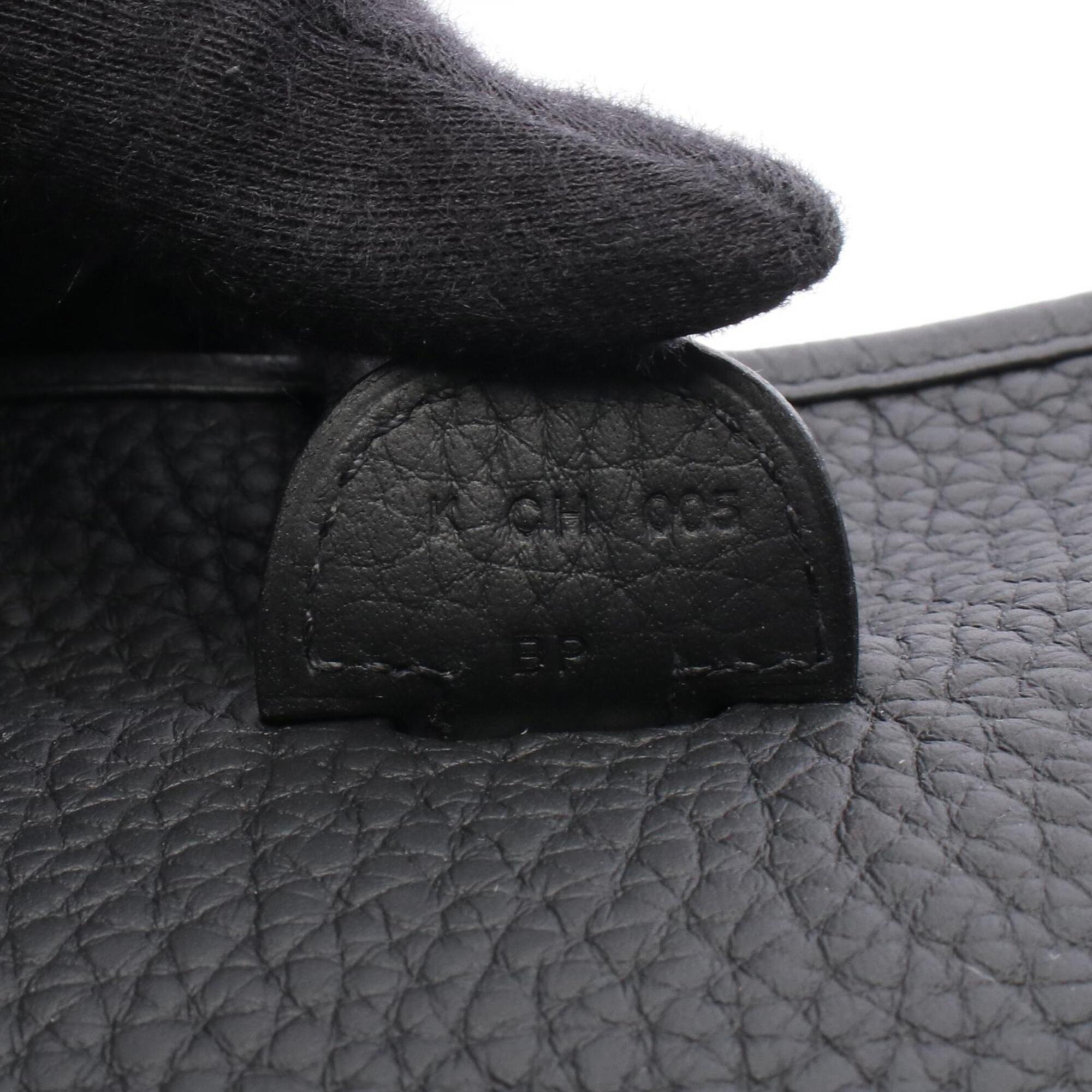 Hermes Black Taurillon Clemence Leather Handbag Shoulder Bag (Pre-Owned)