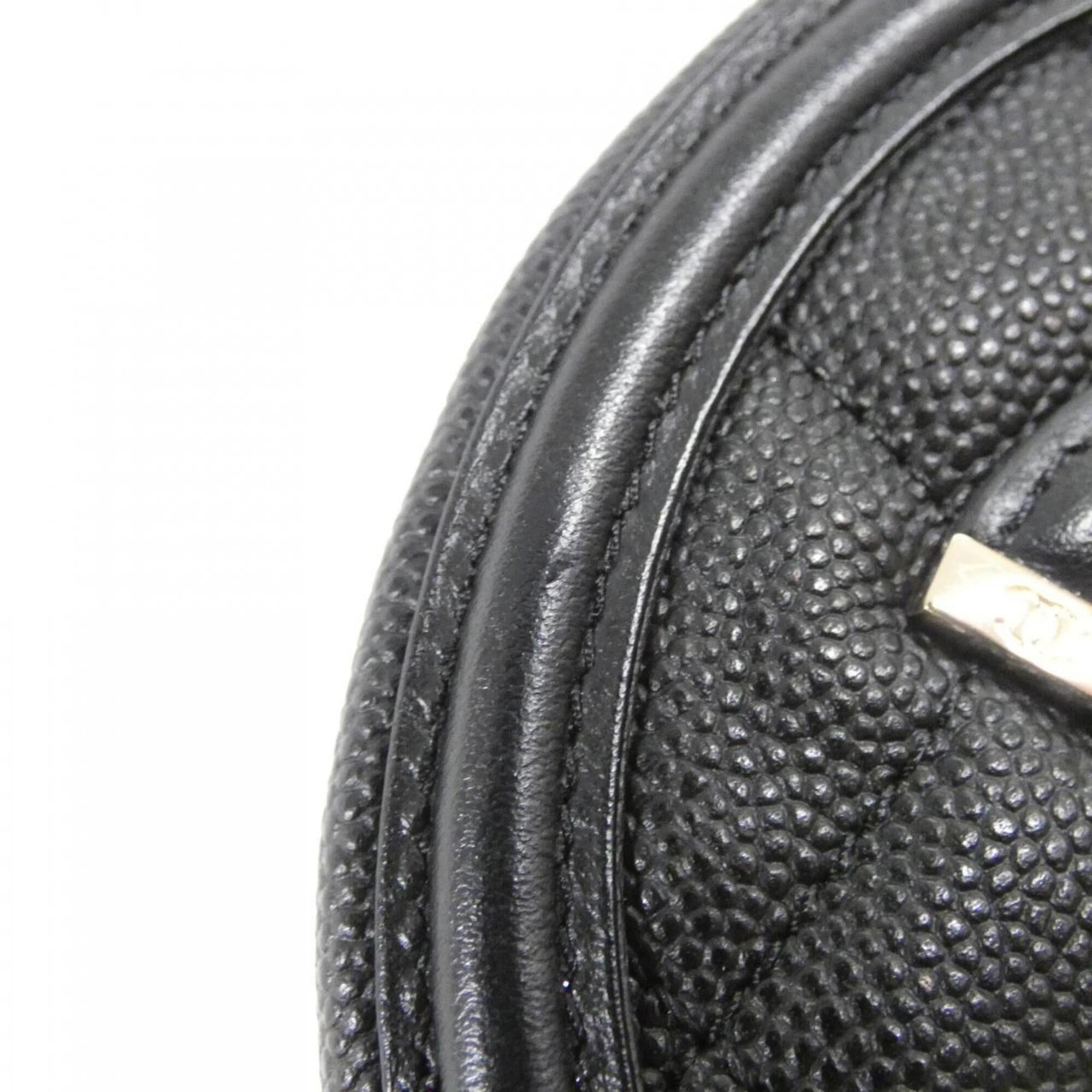 Chanel Black Grained Calfskin Shoulder Bag (Pre-Owned)