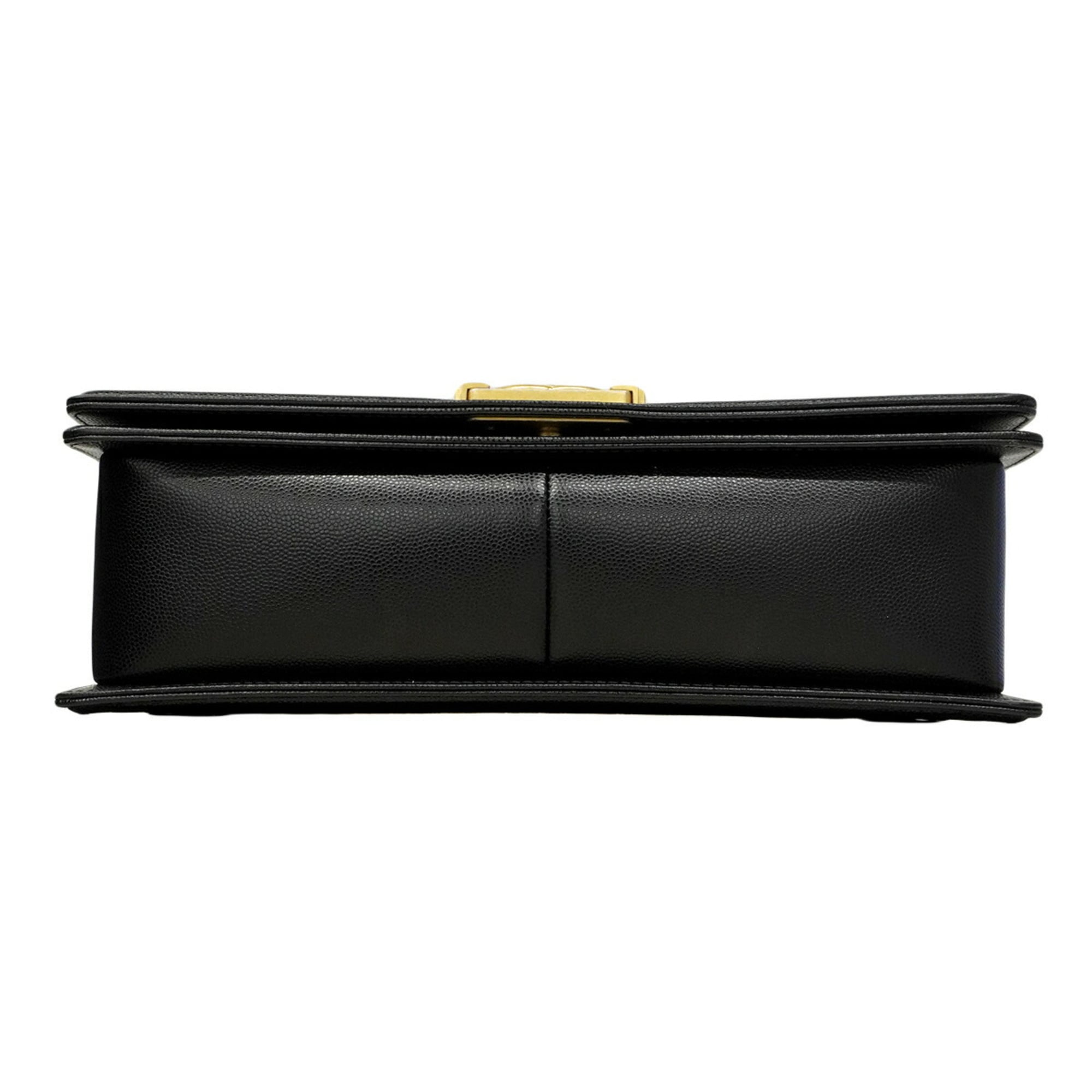 Chanel Black Grained Calfskin Shoulder Bag (Pre-Owned)