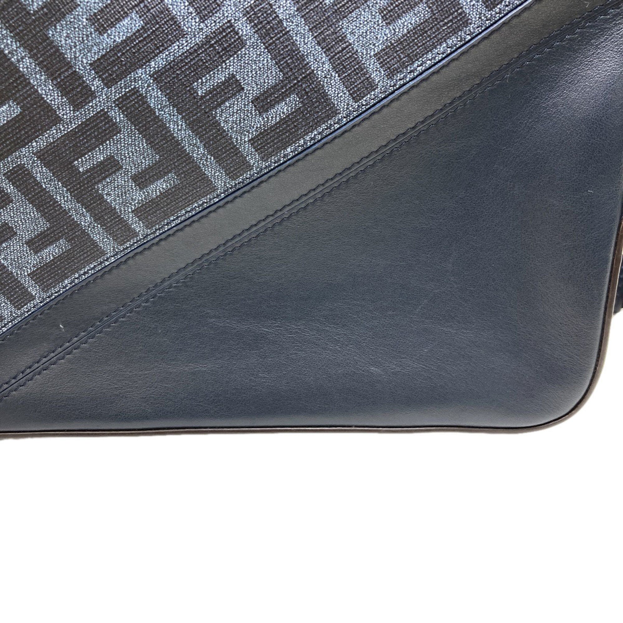 Fendi Navy Leather Shoulder Bag (Pre-Owned)