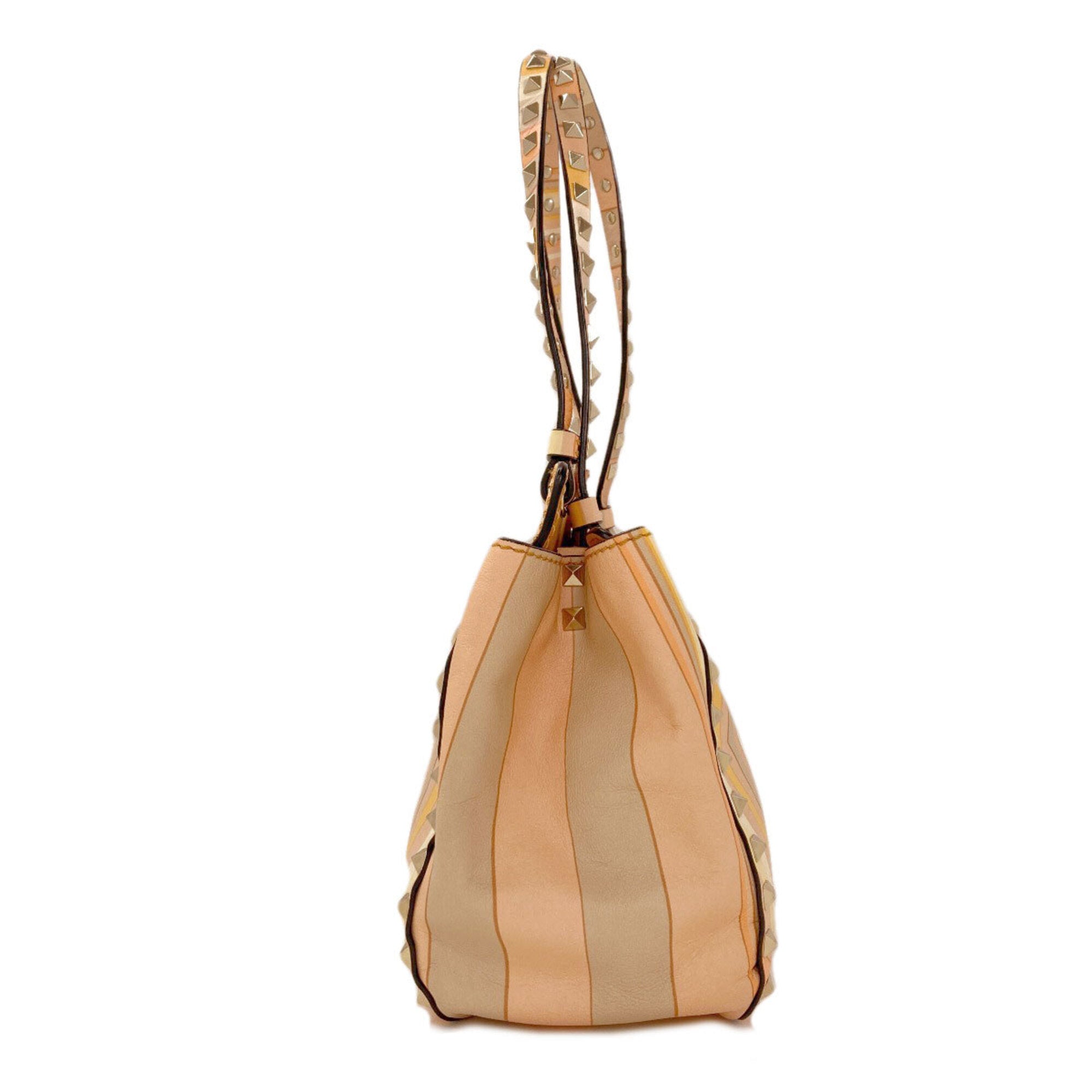 Unspecified Orange Leather Handbag (Pre-Owned)
