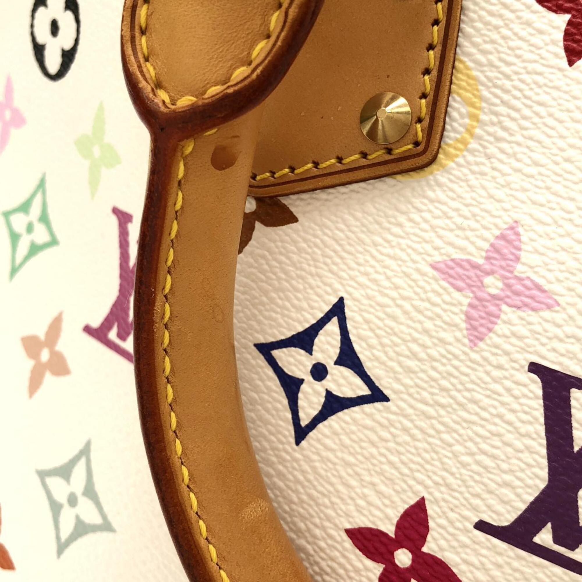 Louis Vuitton White Coated Canvas Handbag (Pre-Owned)