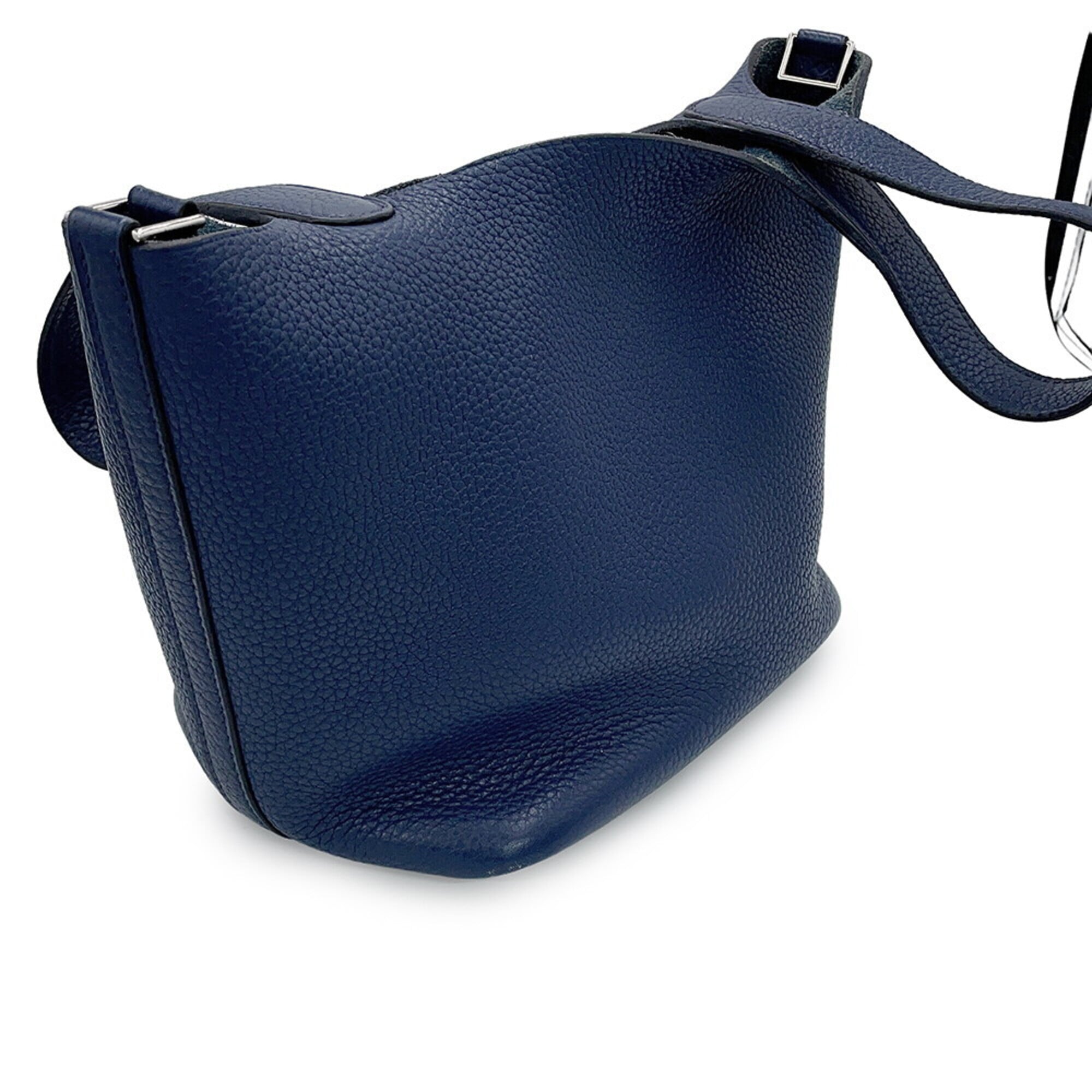 Hermes Picotin Bleu Saphir Taurillon Clemence Leather Handbag Tote Bag (Pre-Owned)