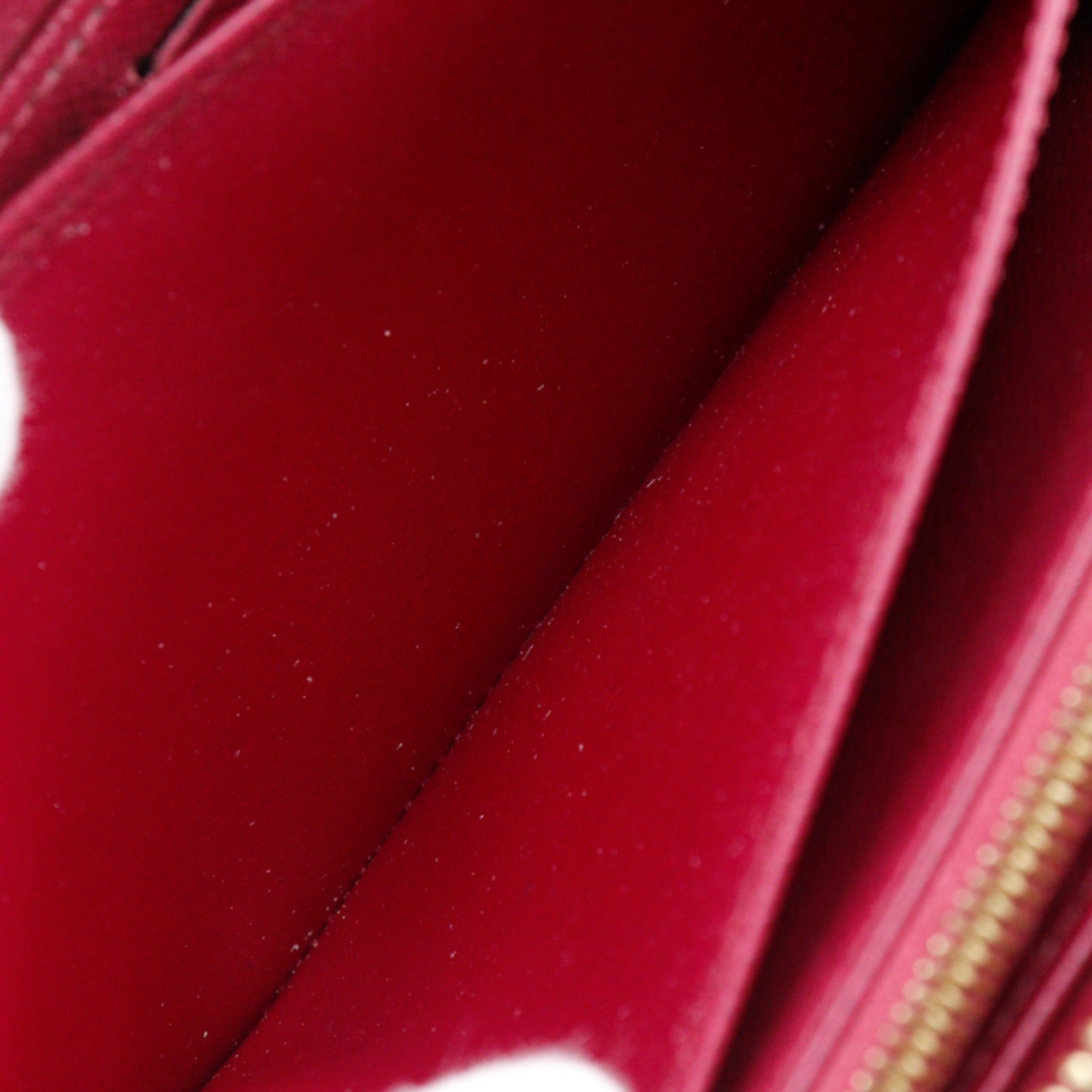 Louis Vuitton Brown Fuchsia Monogram Red Color Monogram Long Wallet (Bi-Fold) (Pre-Owned)