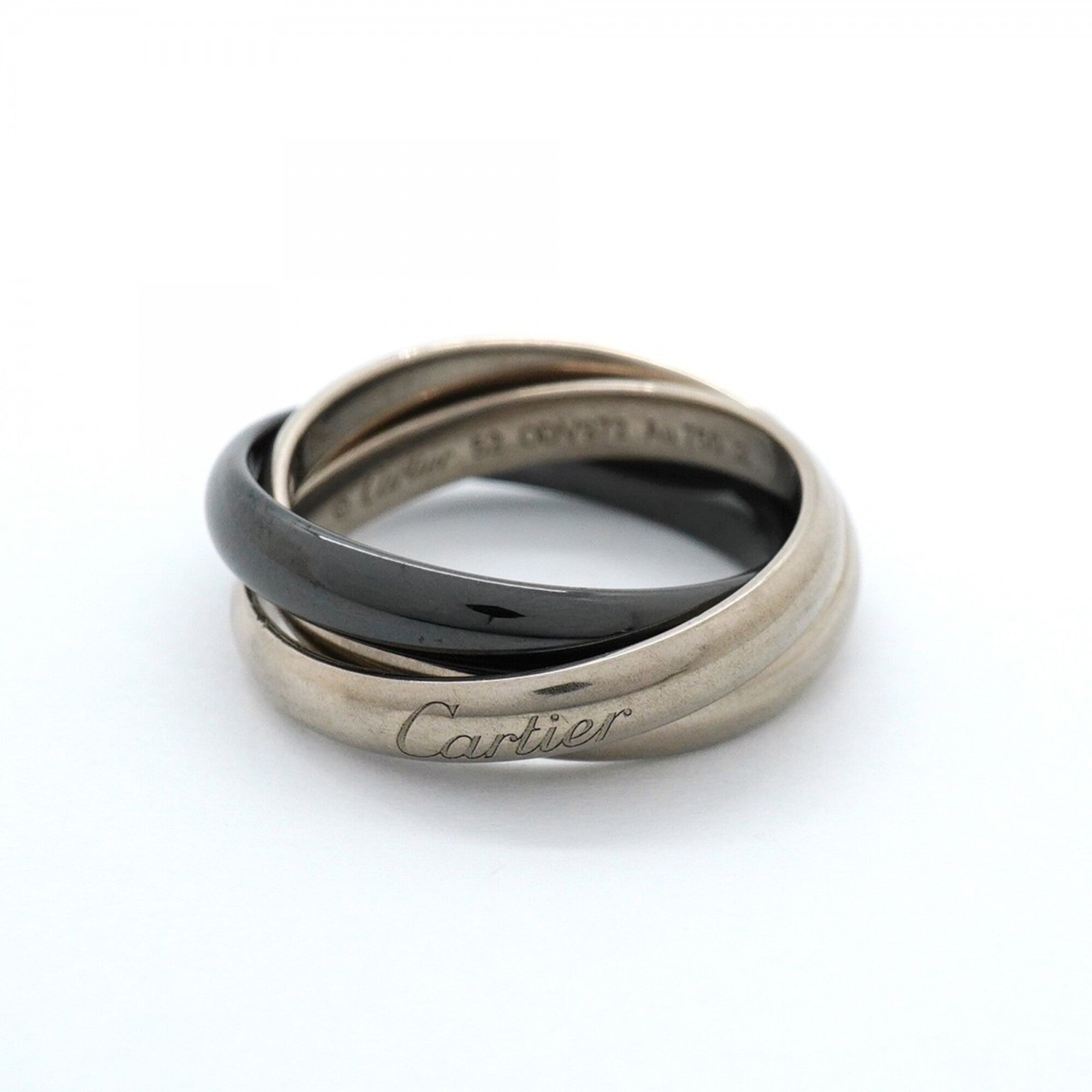 Cartier Black White Gold (18K) Ceramic Band Ring (Pre-Owned)