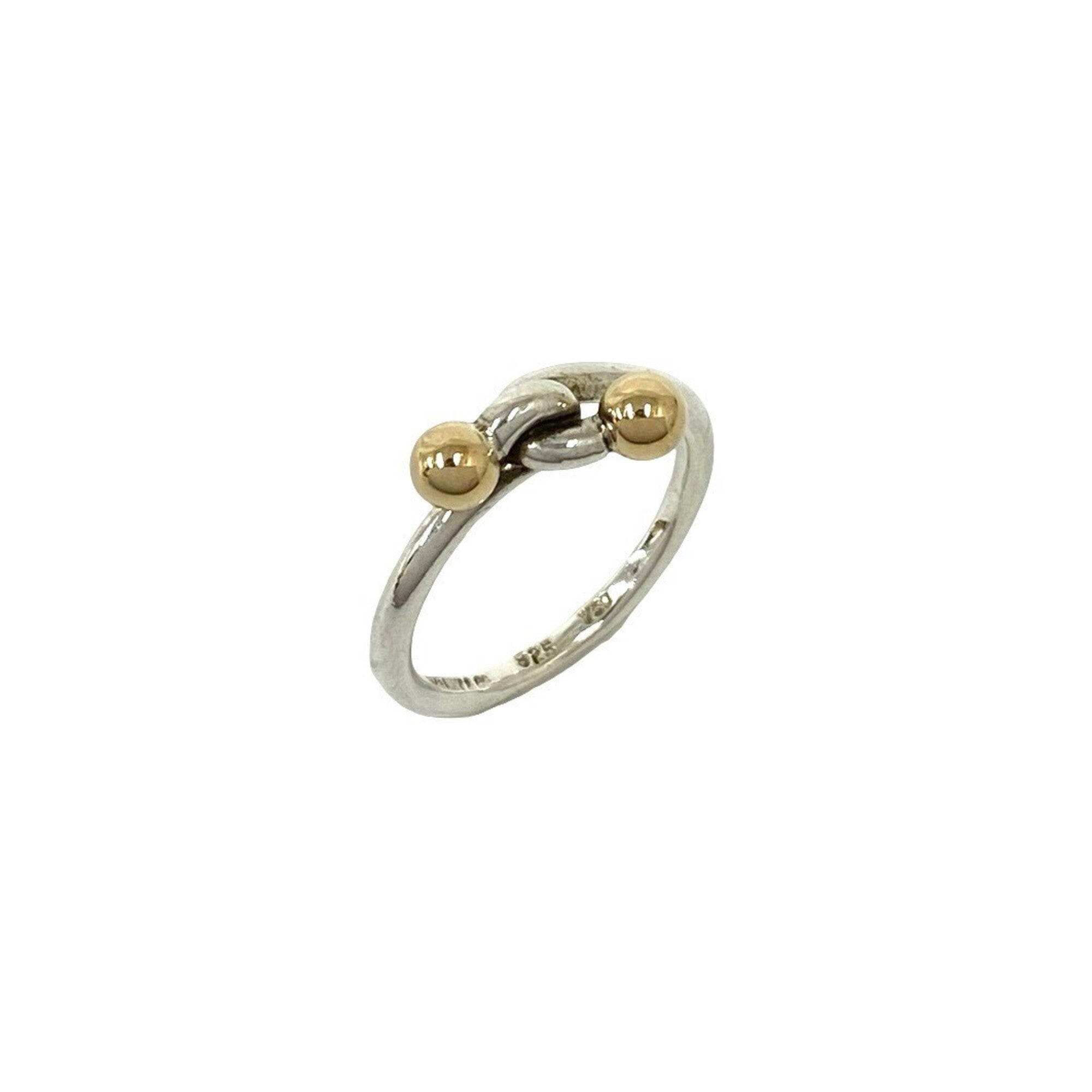 Tiffany Gold Silver Yellow Gold (18K) Silver 925 Band Ring (Pre-Owned)