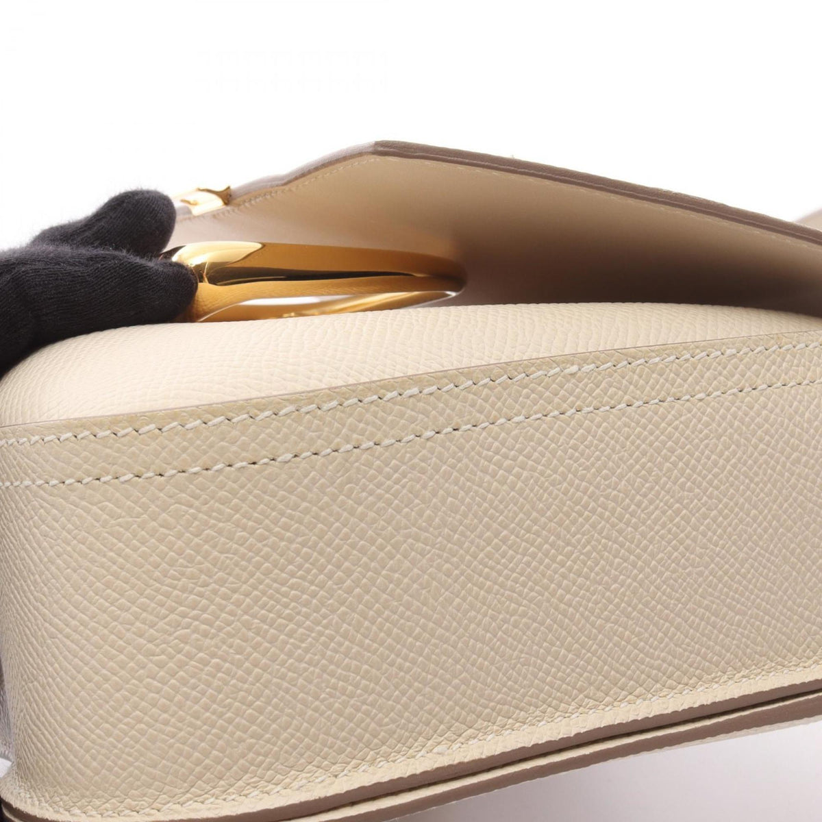 Hermes Ivory Epsom Leather Leather Handbag Shoulder Bag (Pre-Owned)