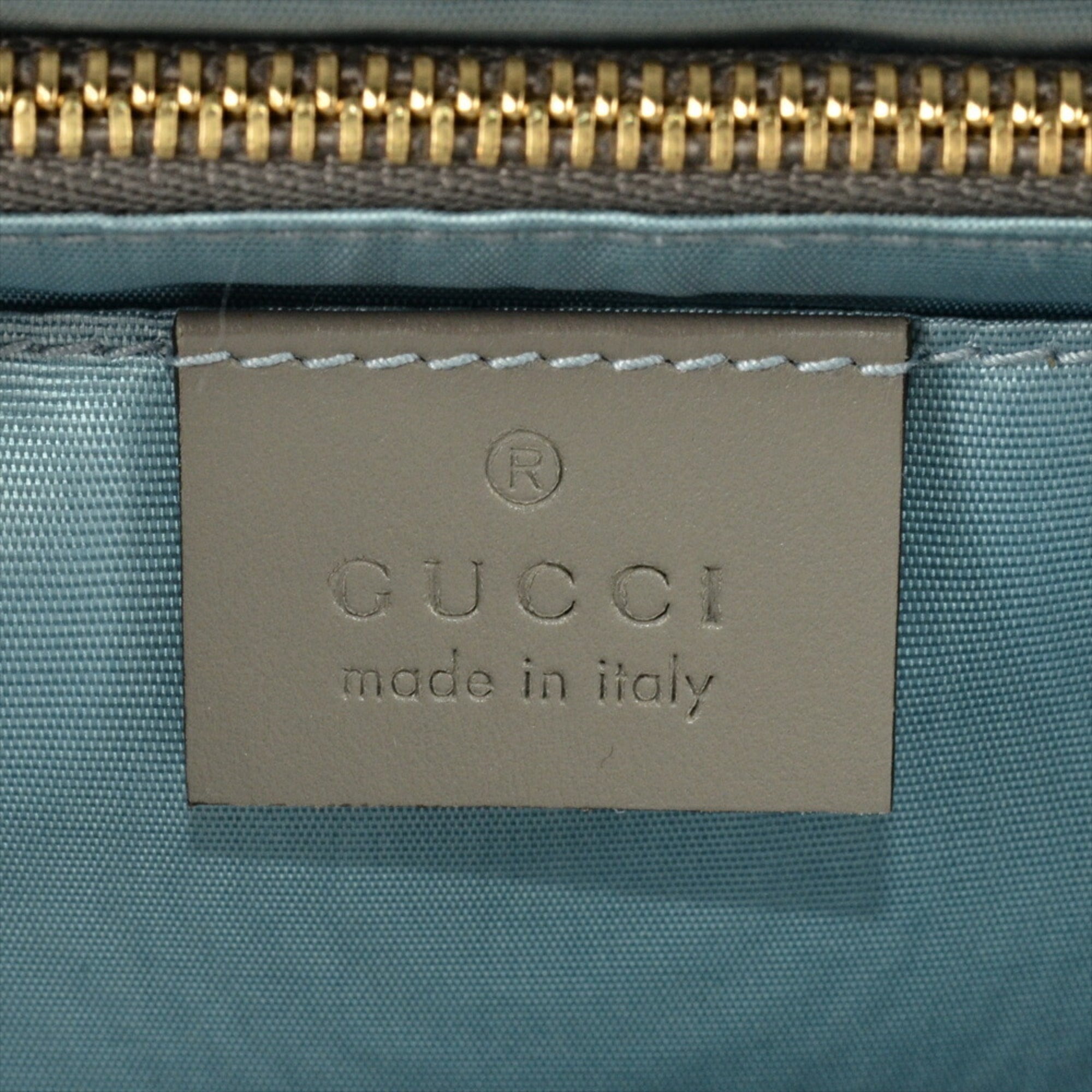 Gucci Gray Leather Shoulder Bag (Pre-Owned)