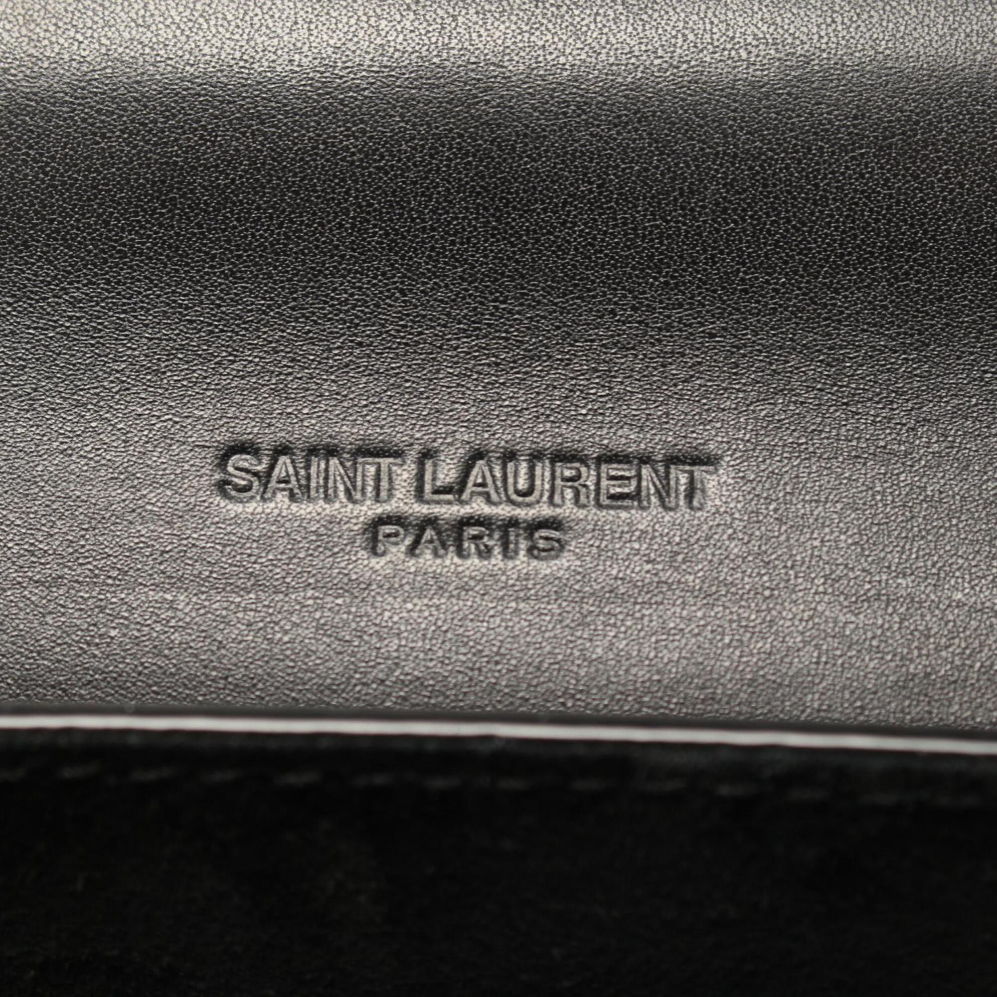 Yves Saint Laurent Black Leather Handbag Shoulder Bag (Pre-Owned)