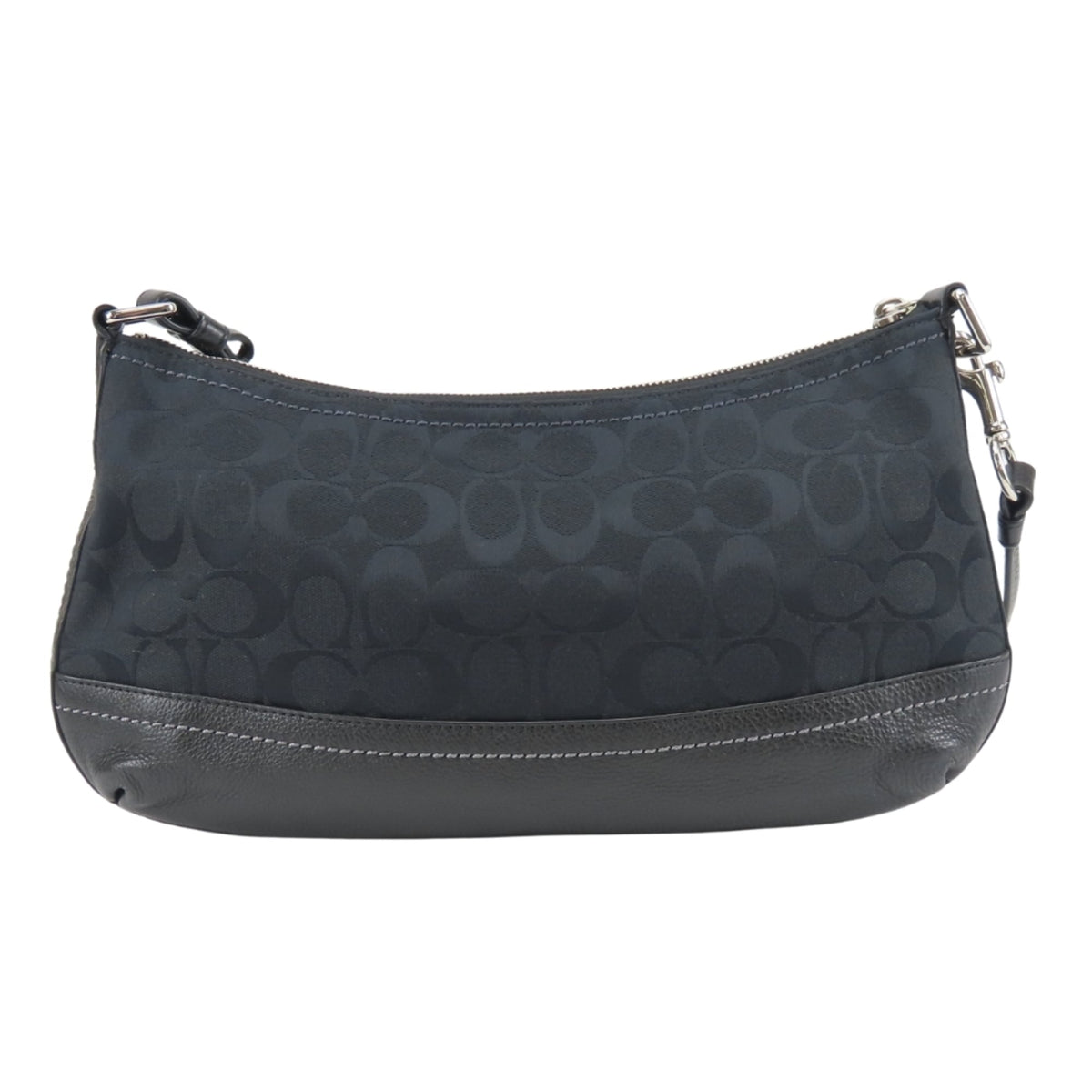 Coach Black Signature Line Shoulder Bag (Pre-Owned)
