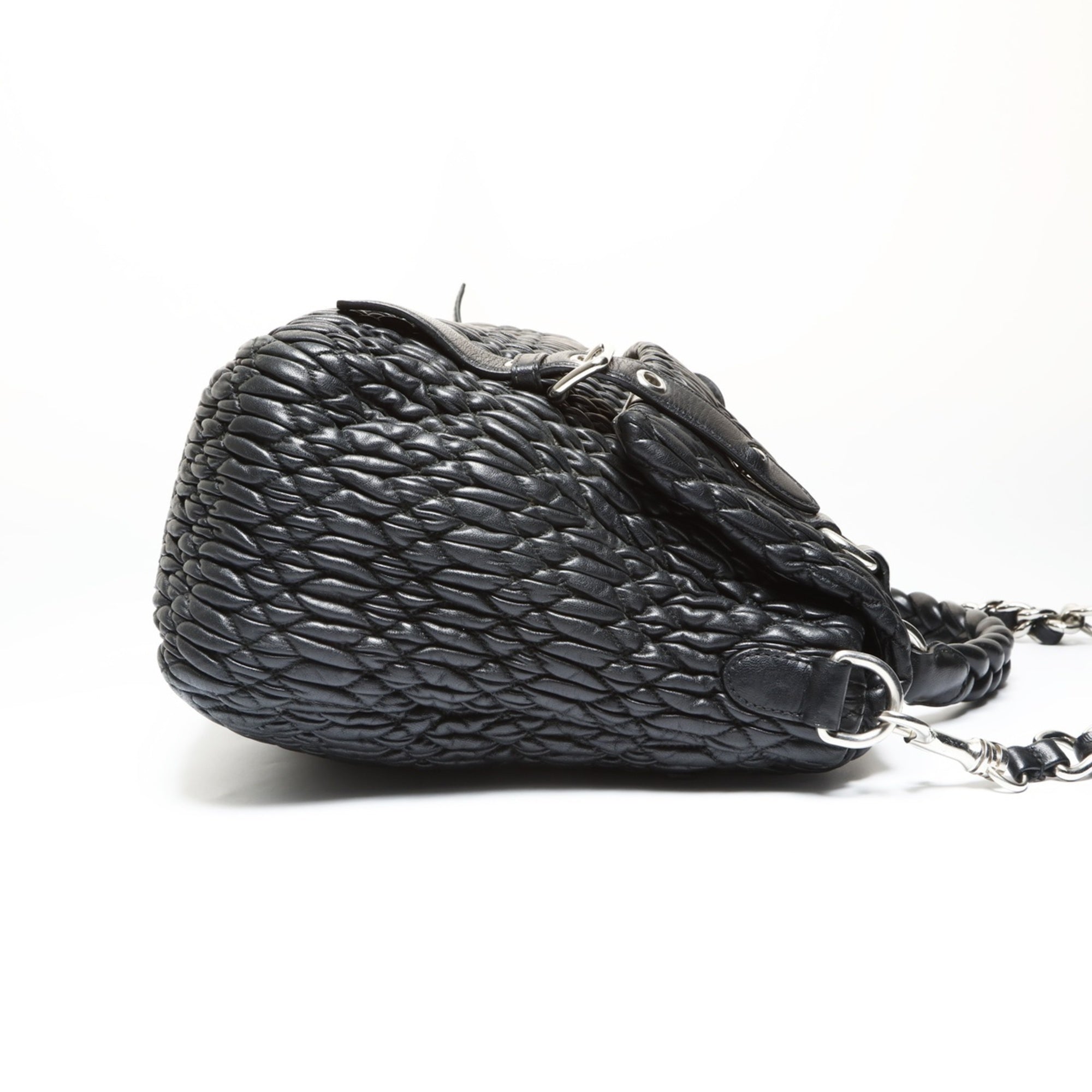 Miu Miu Matelasse Black Shoulder Bag (Pre-Owned)
