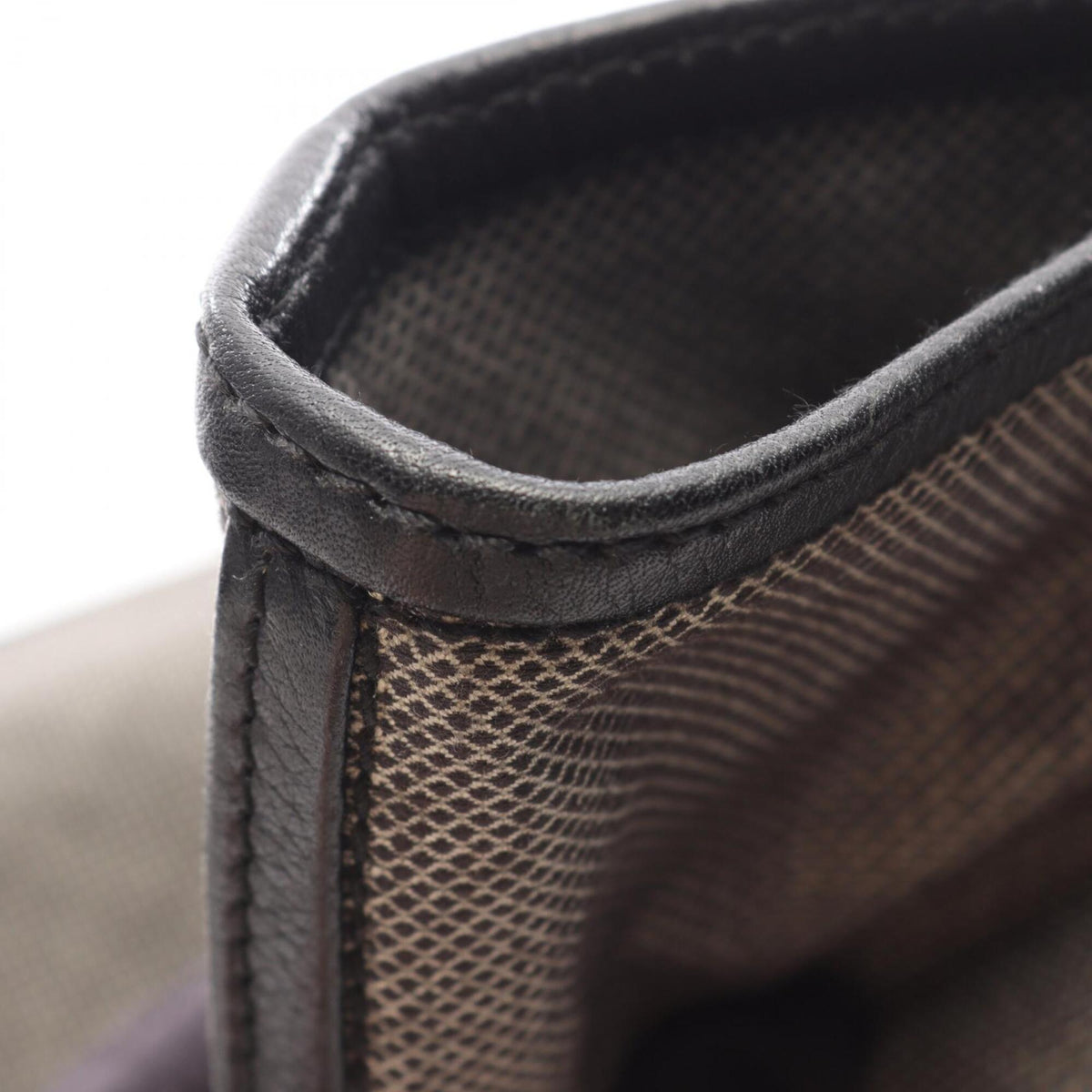 Bottega Veneta Black Gray Canvas Leather Handbag (Pre-Owned)