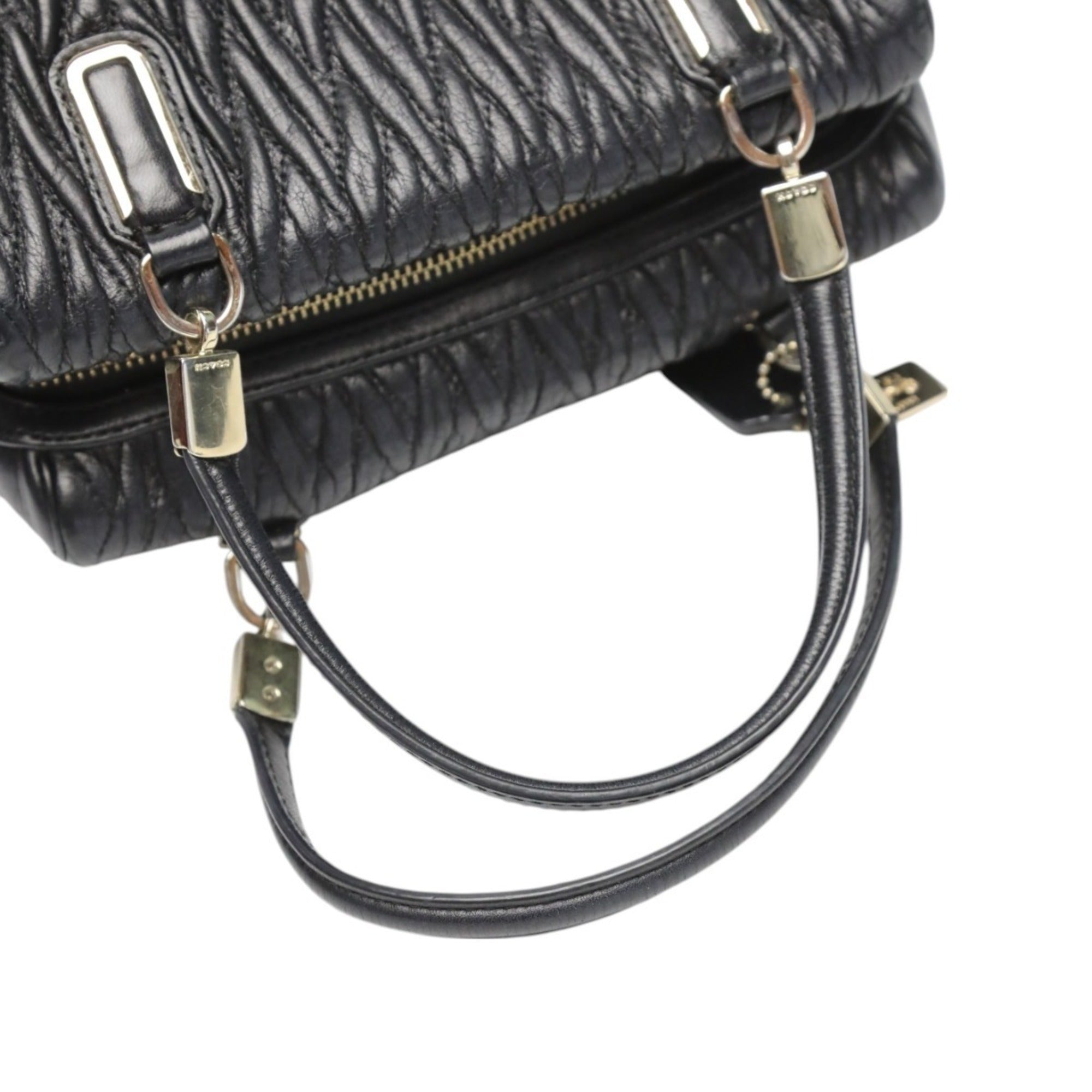 Coach Black Leather Handbag (Pre-Owned)