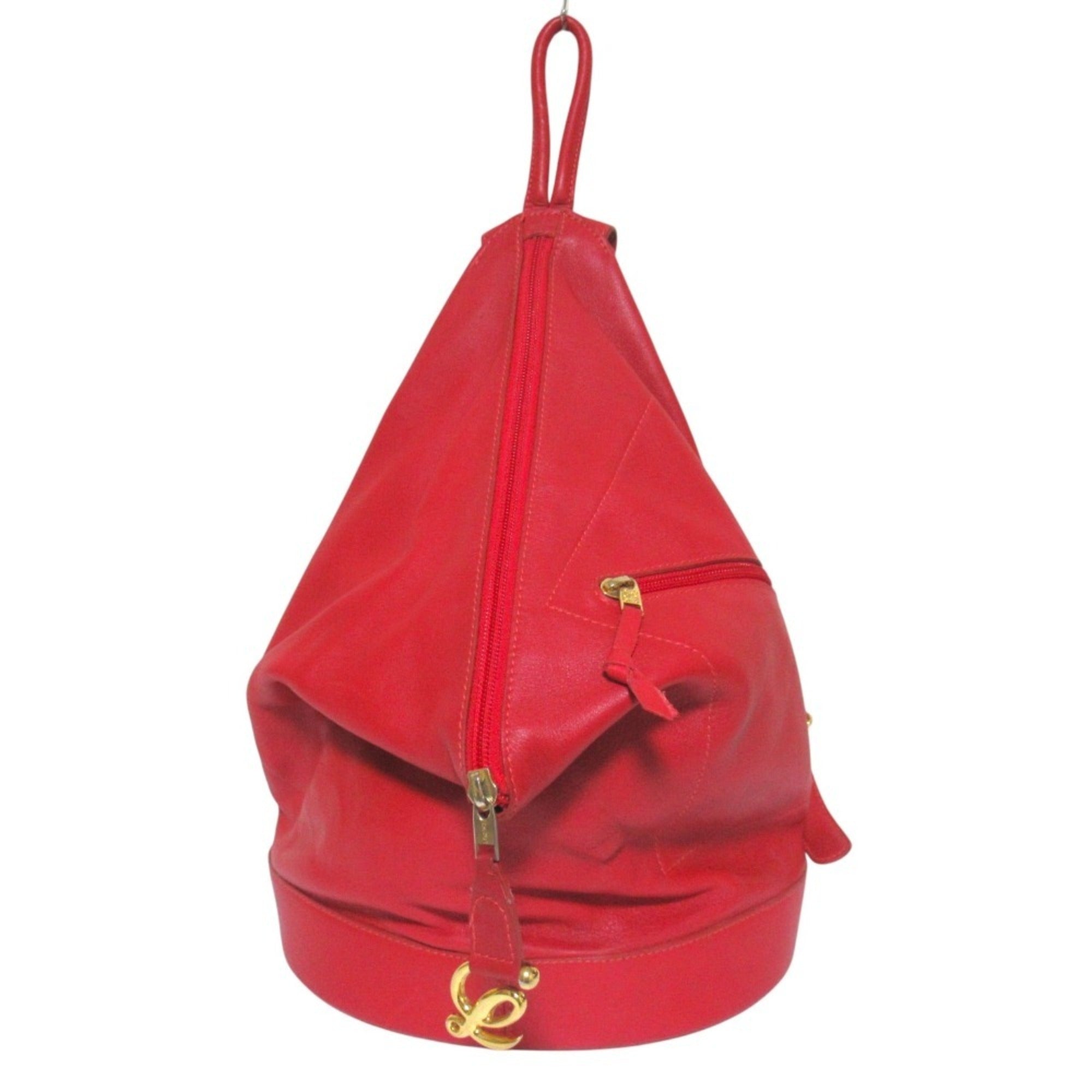 Loewe Red Color Leather Backpack (Pre-Owned)