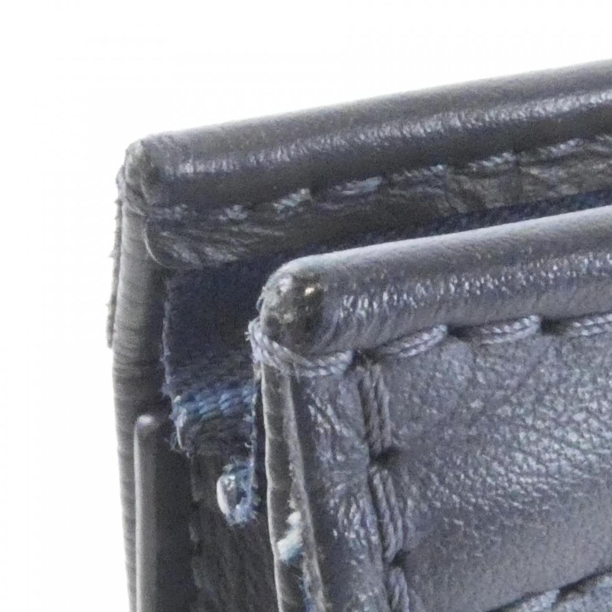 Louis Vuitton Blue Denim Canvas Leather Handbag Pochette (Pre-Owned)