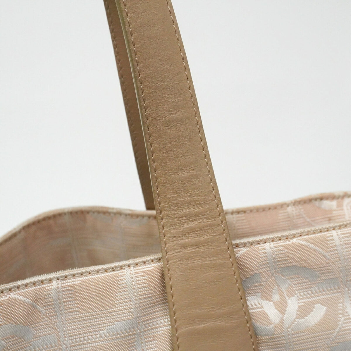 Chanel Beige Nylon Canvas Tote Bag (Pre-Owned)