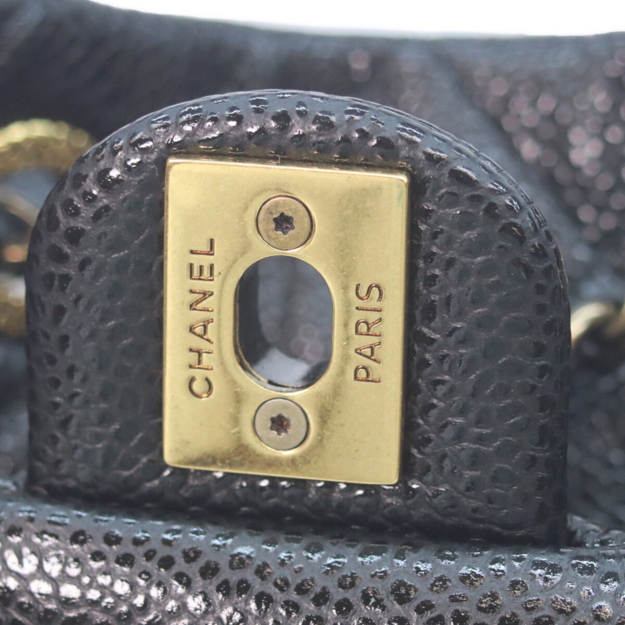 Chanel Black Grained Calfskin Backpack (Pre-Owned)