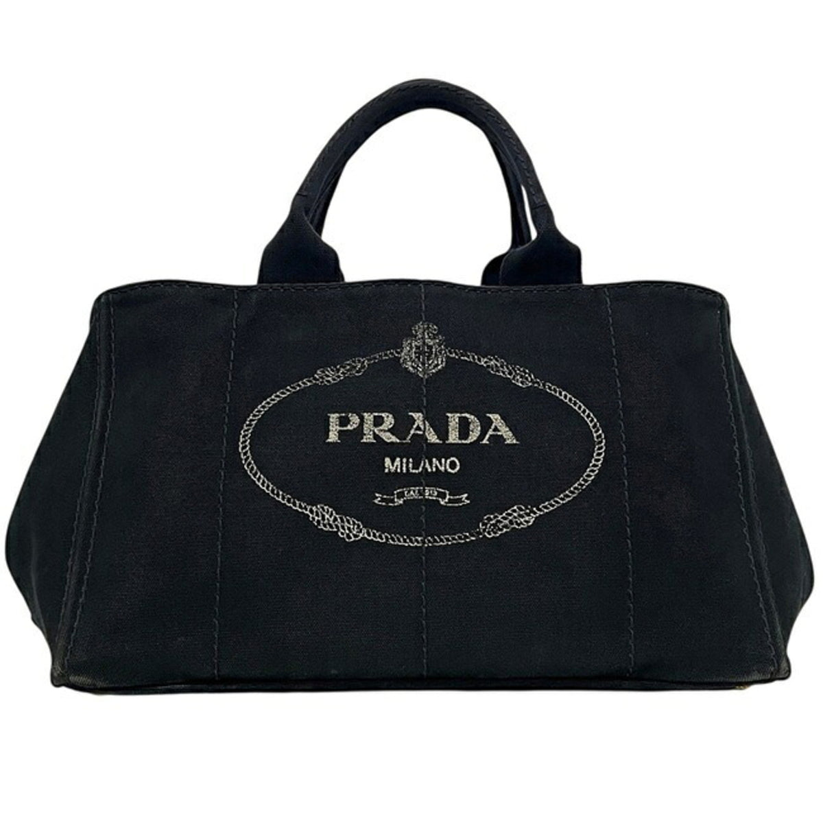 Prada Black Canvas Tote Bag (Pre-Owned)