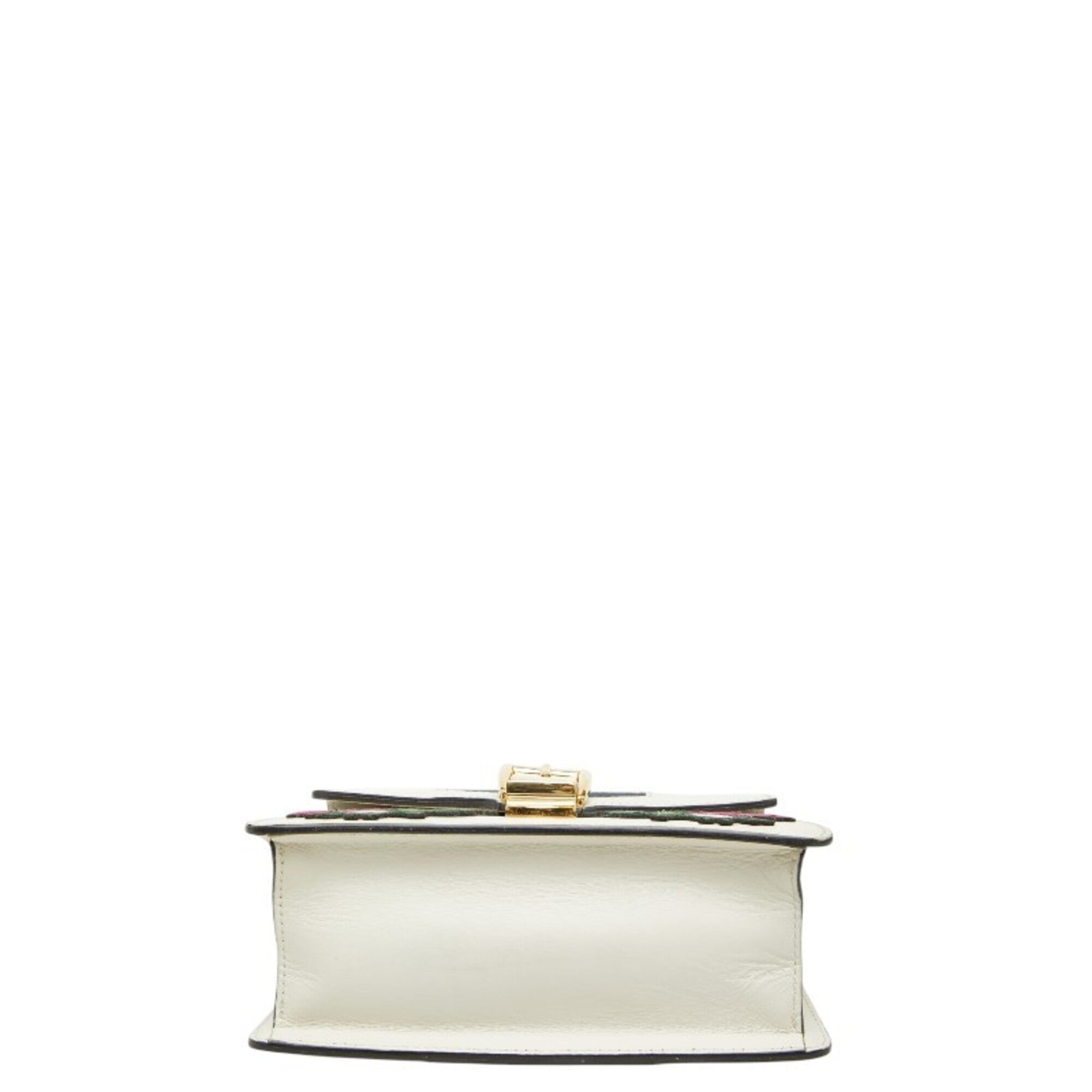Gucci White Leather Handbag Shoulder Bag (Pre-Owned)