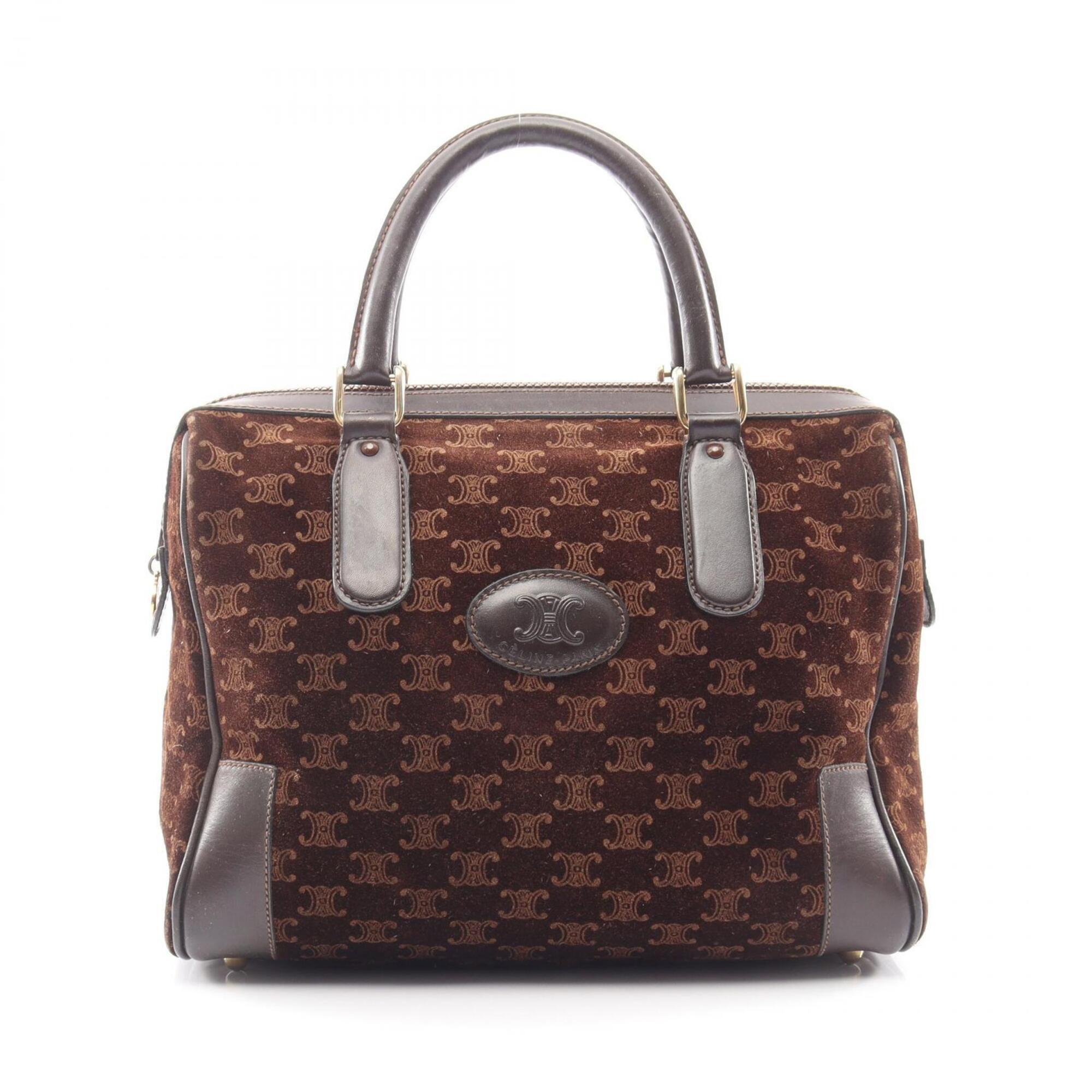 Celine Brown Suede Leather Handbag (Pre-Owned)