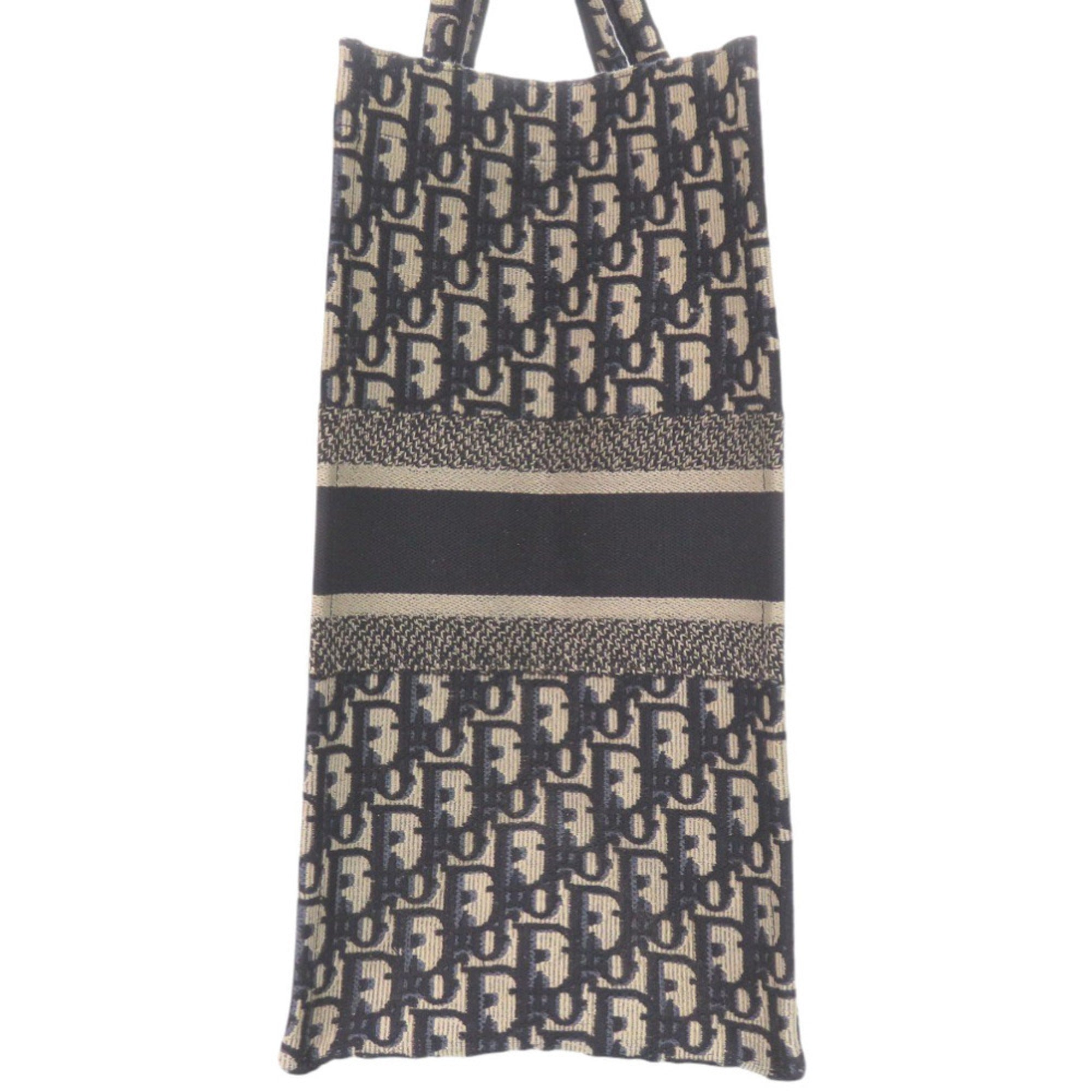 Christian Dior Beige Navy Canvas Tote Bag (Pre-Owned)