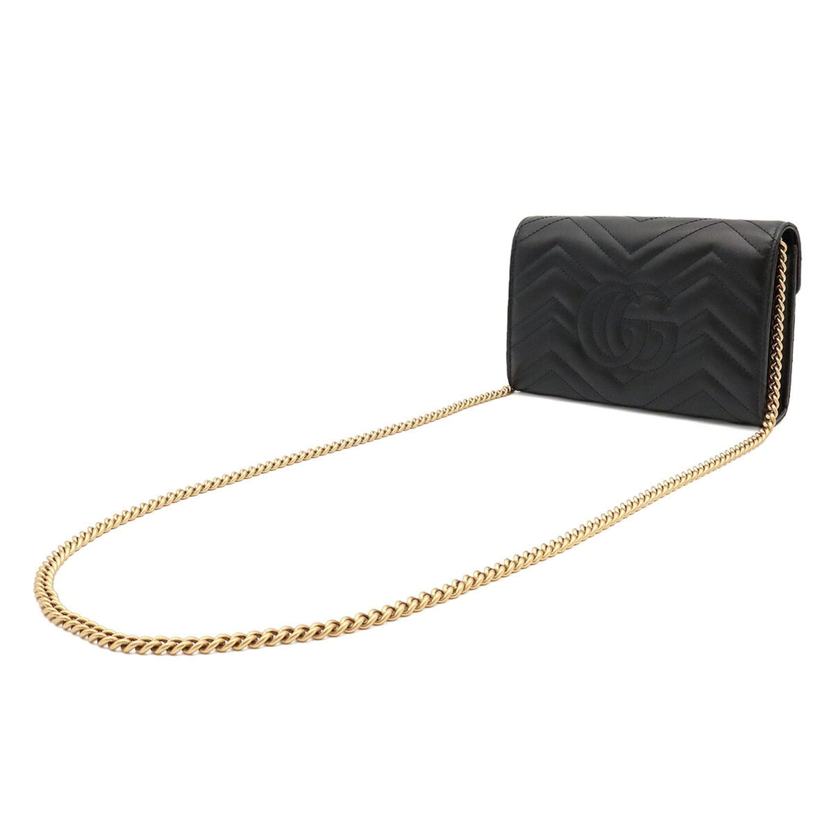 Gucci Black Quilting Leather Clutch Bag Shoulder Bag (Pre-Owned)
