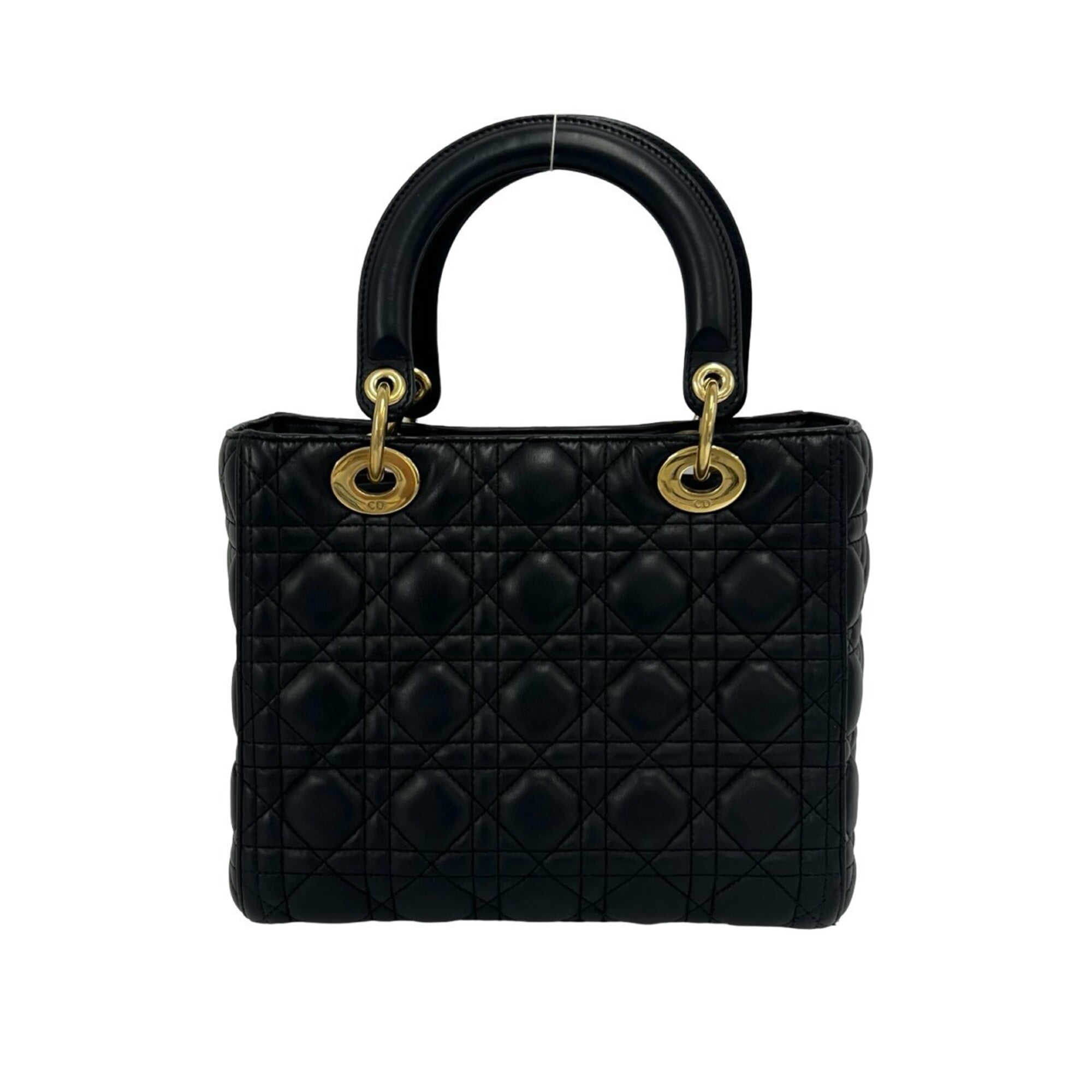 Christian Dior Black Leather Handbag Shoulder Bag (Pre-Owned)