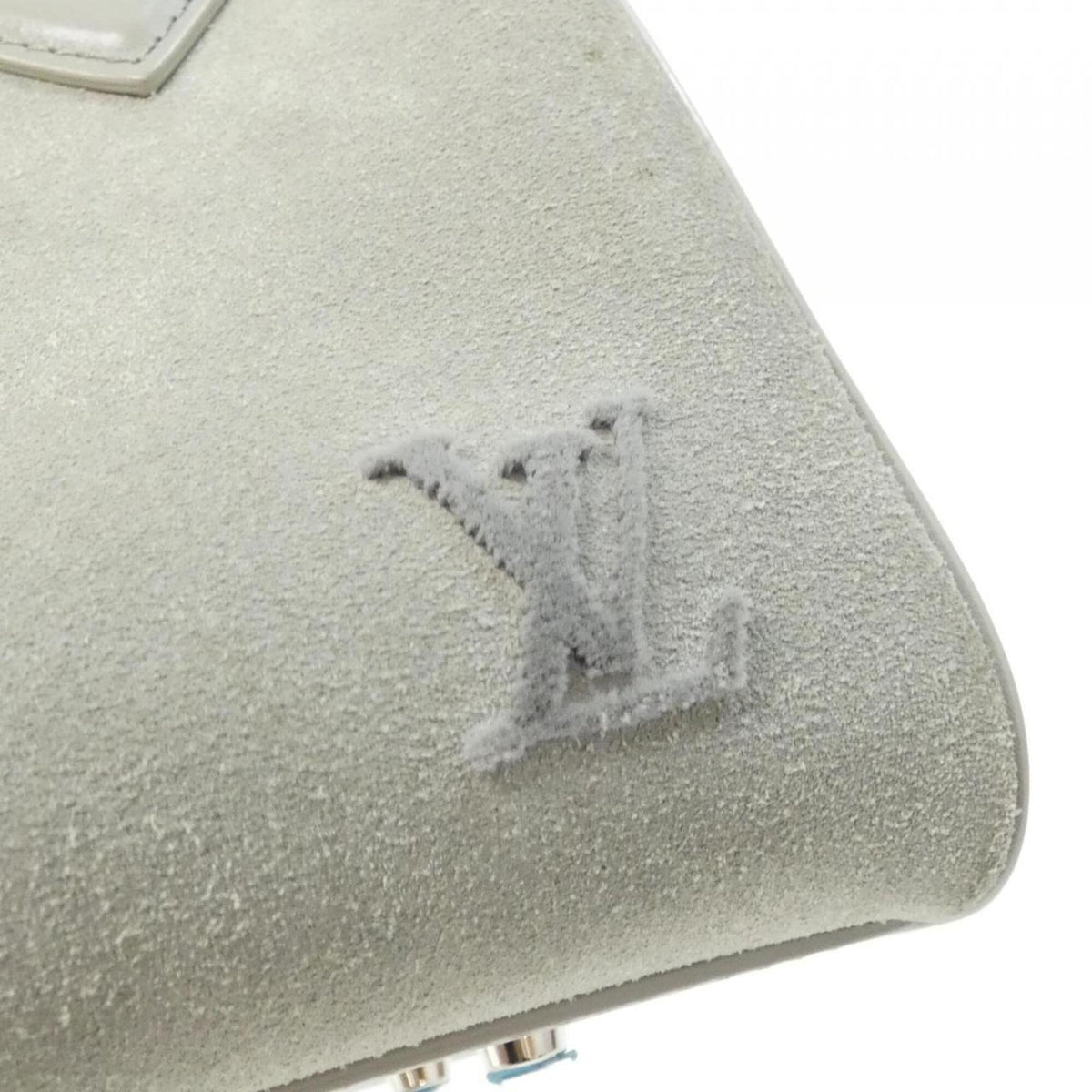 Louis Vuitton Gris Suede Boston Bag (Pre-Owned)