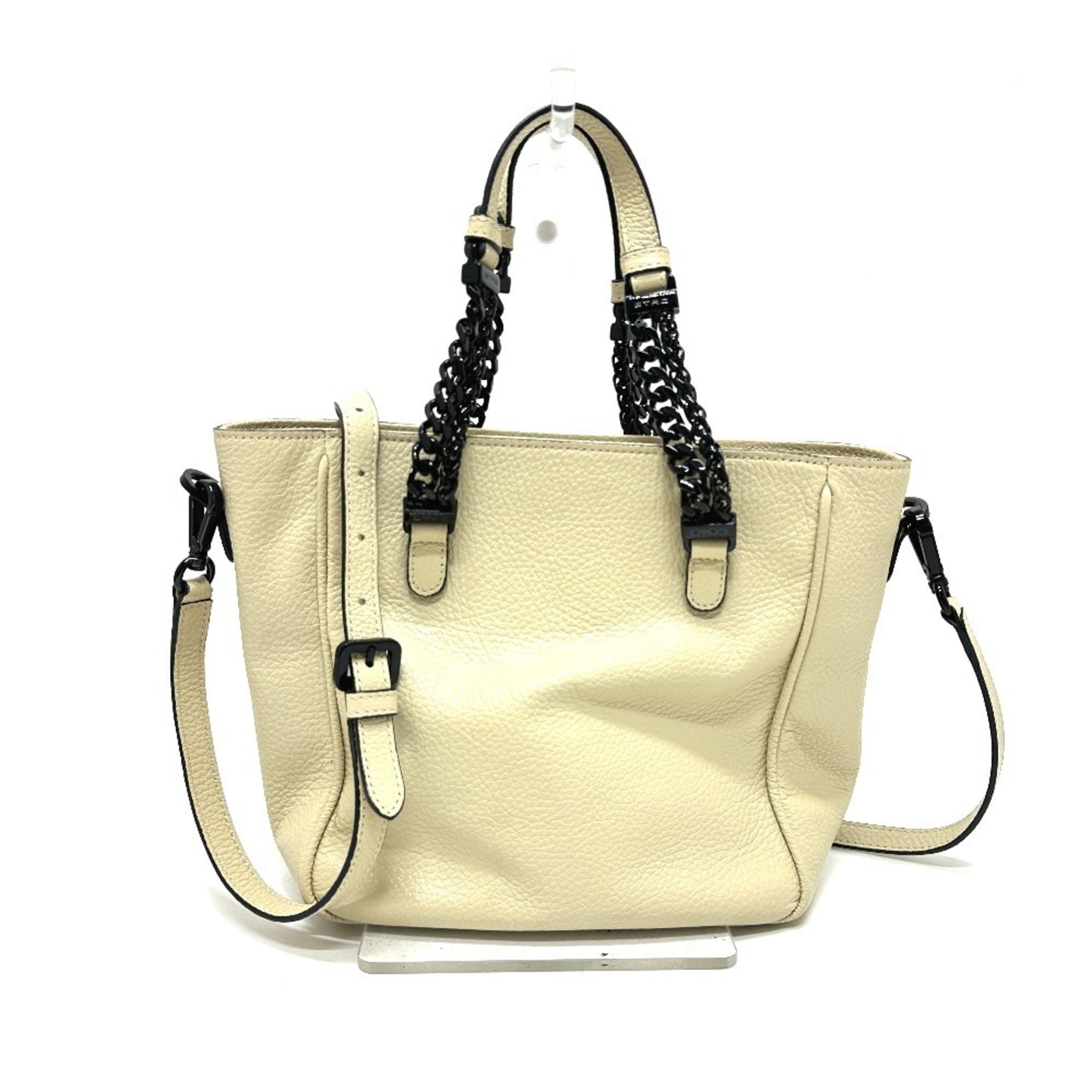 Etro Beige Leather Handbag Shoulder Bag (Pre-Owned)
