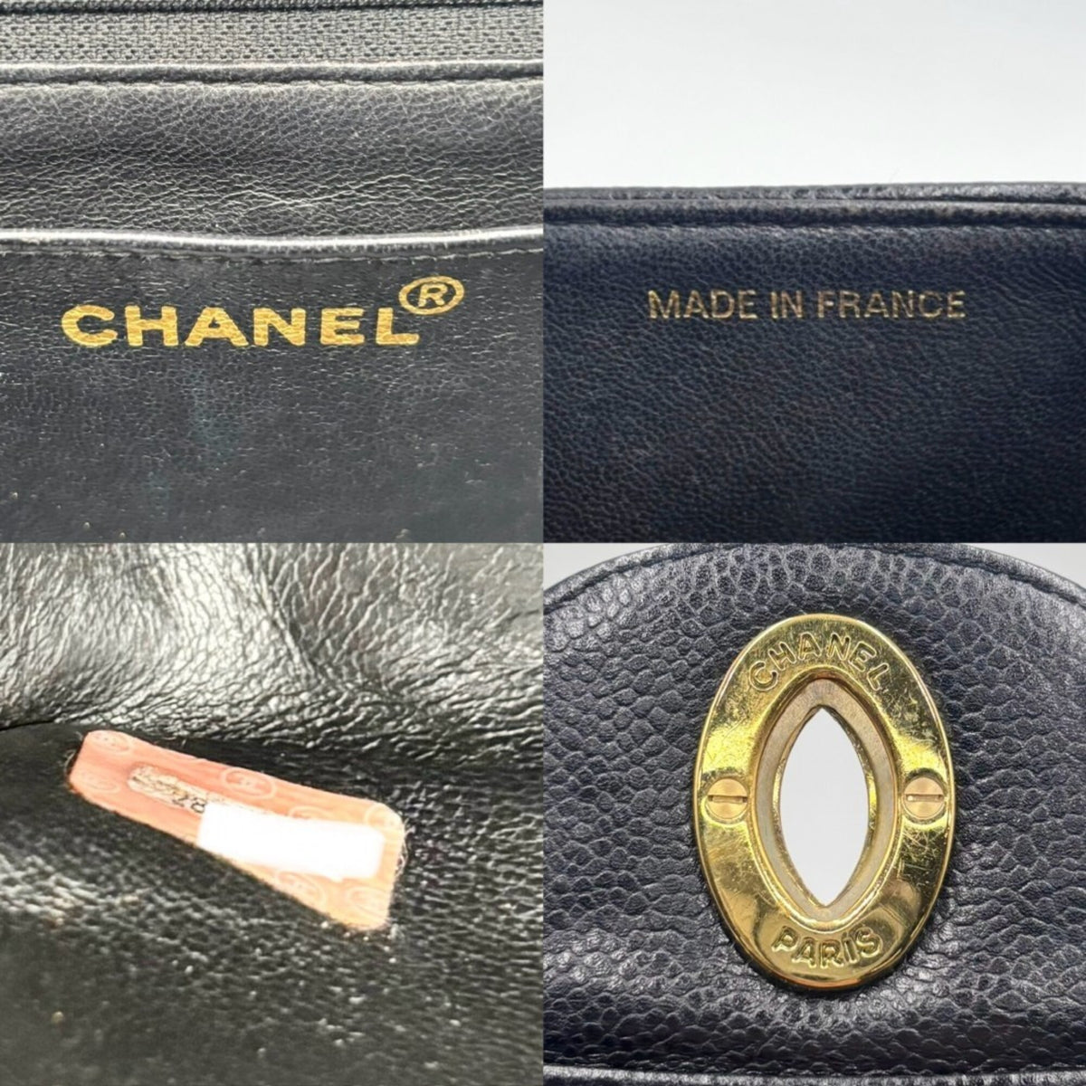 Chanel Black Grained Calfskin Shoulder Bag (Pre-Owned)