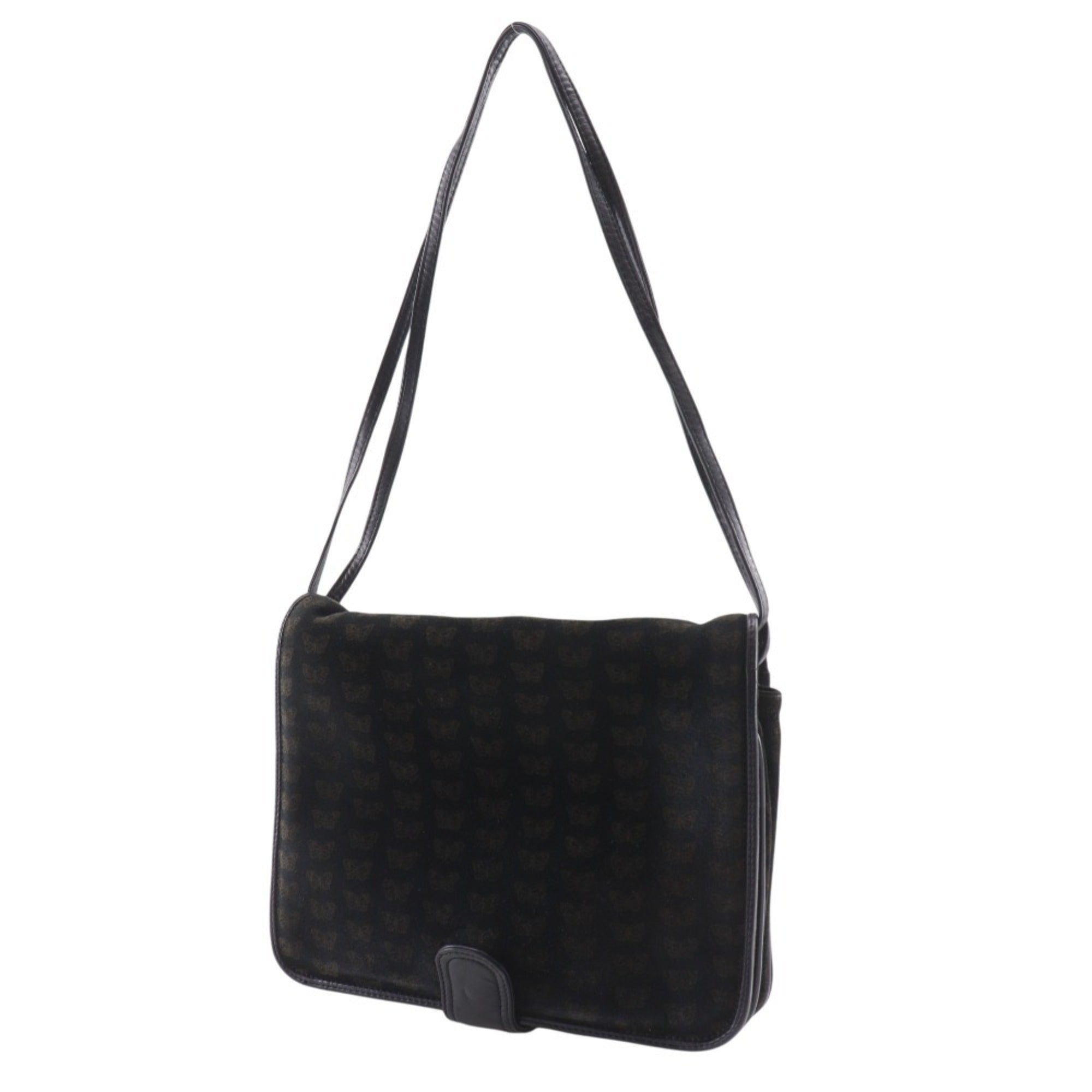 Bottega Veneta Black Suede Shoulder Bag Tote Bag (Pre-Owned)