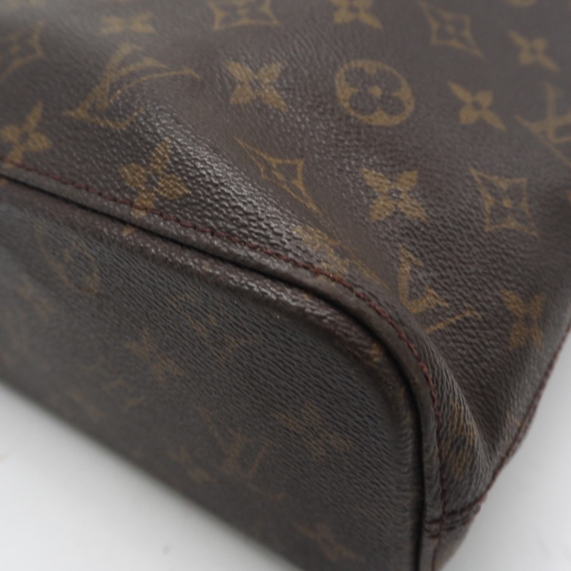 Louis Vuitton Monogram Brown Coated Canvas Leather Handbag (Pre-Owned)