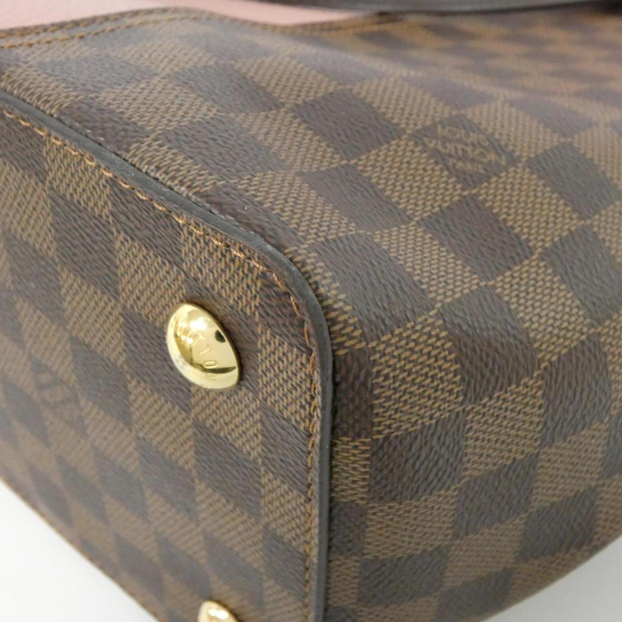 Louis Vuitton Ebene Magnolia Coated Canvas Leather Handbag (Pre-Owned)