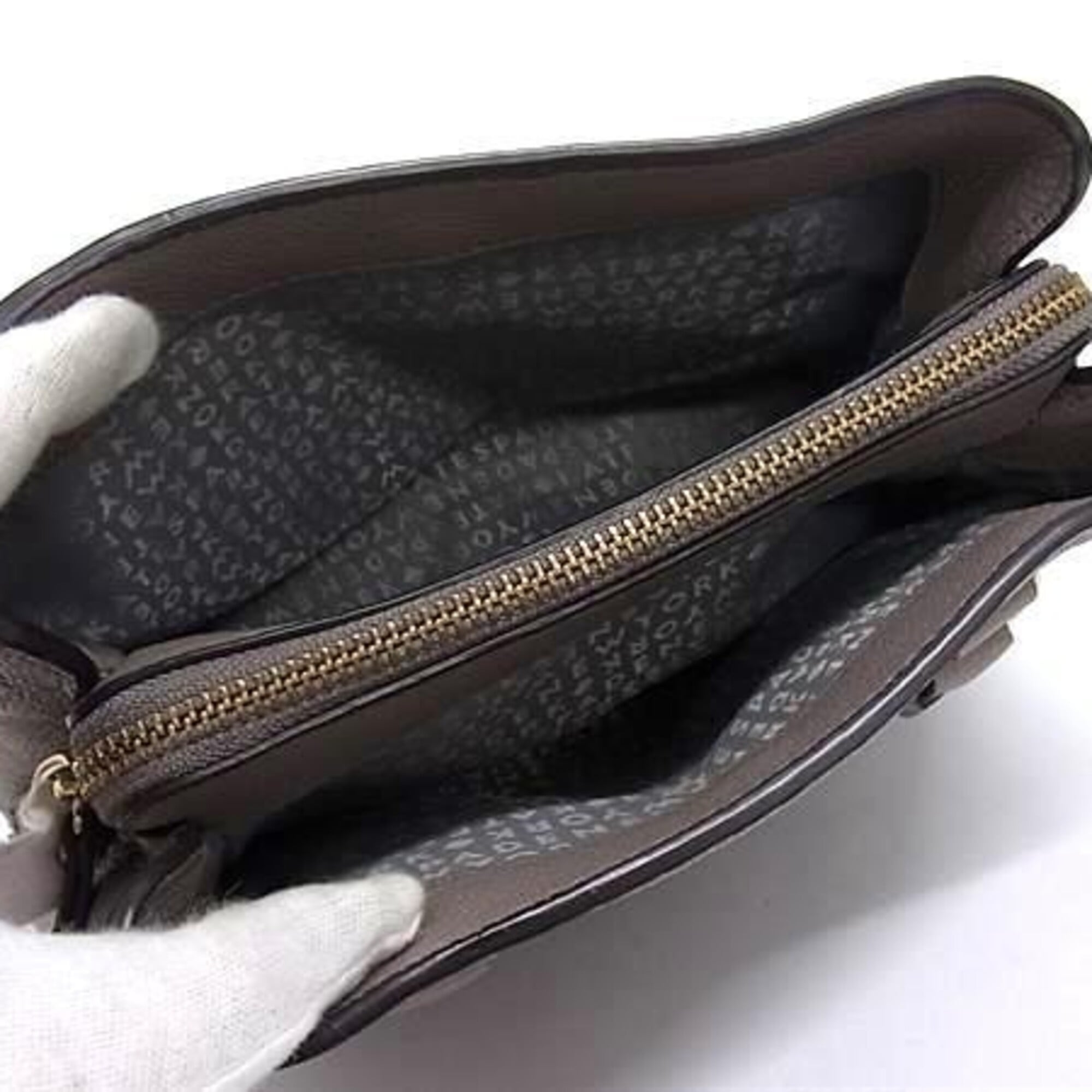 Kate Spade Grayish Leather Handbag Shoulder Bag (Pre-Owned)