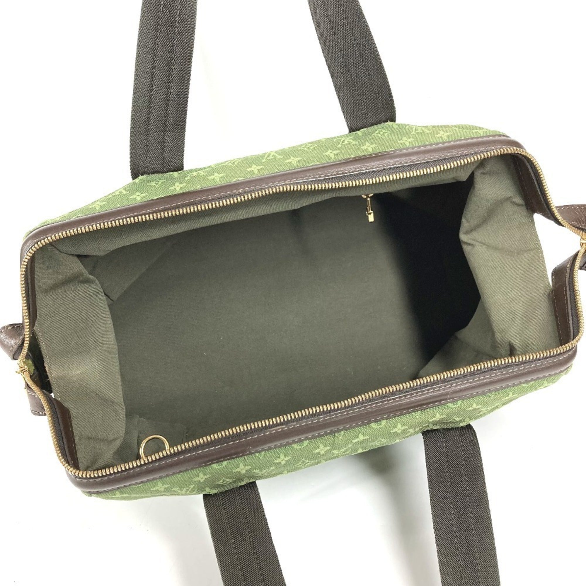 Louis Vuitton Khaki Monogram Mini Canvas Boston Bag Handbag Shoulder Bag (Pre-Owned)