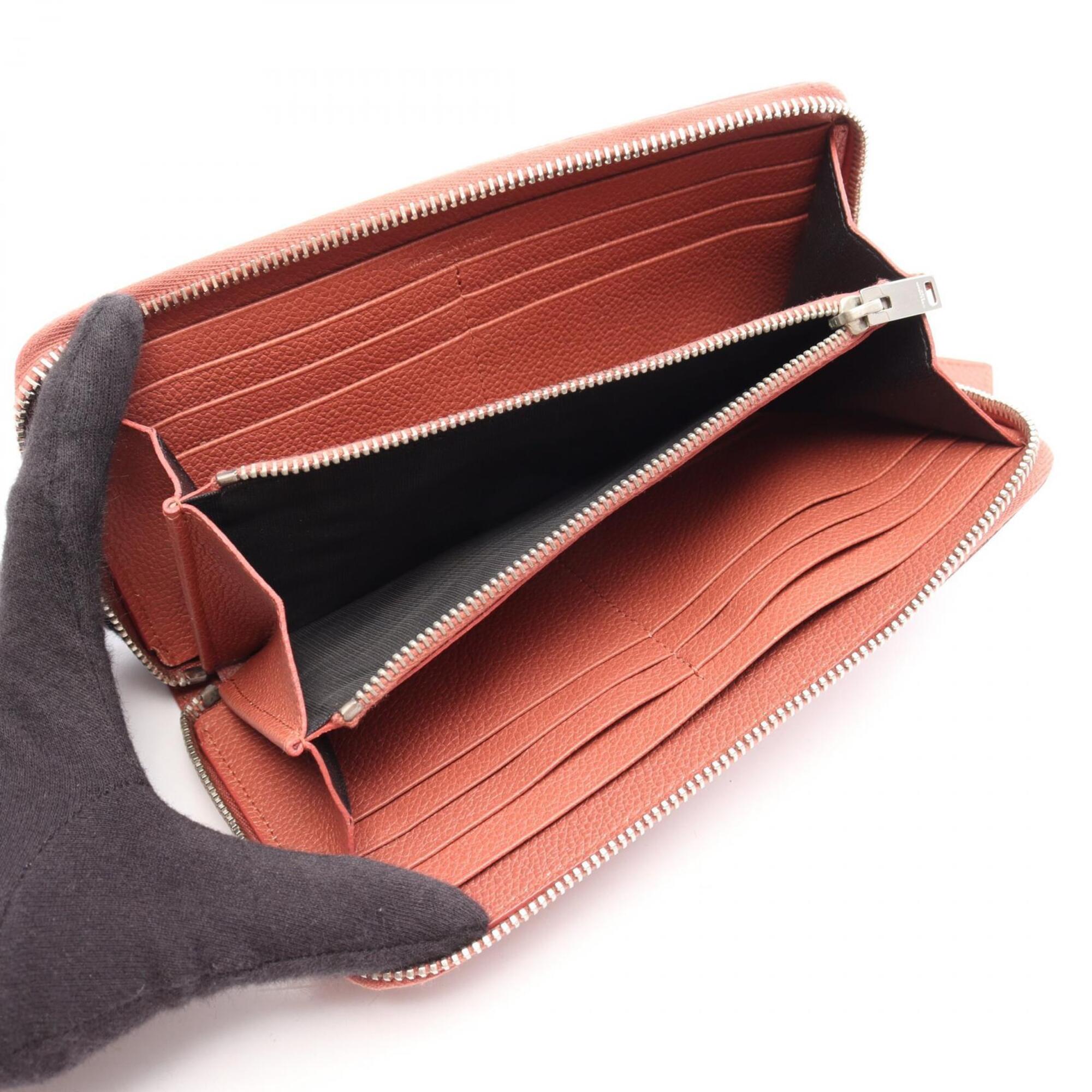 Yves Saint Laurent Brown Leather Long Wallet (Bi-Fold) (Pre-Owned)